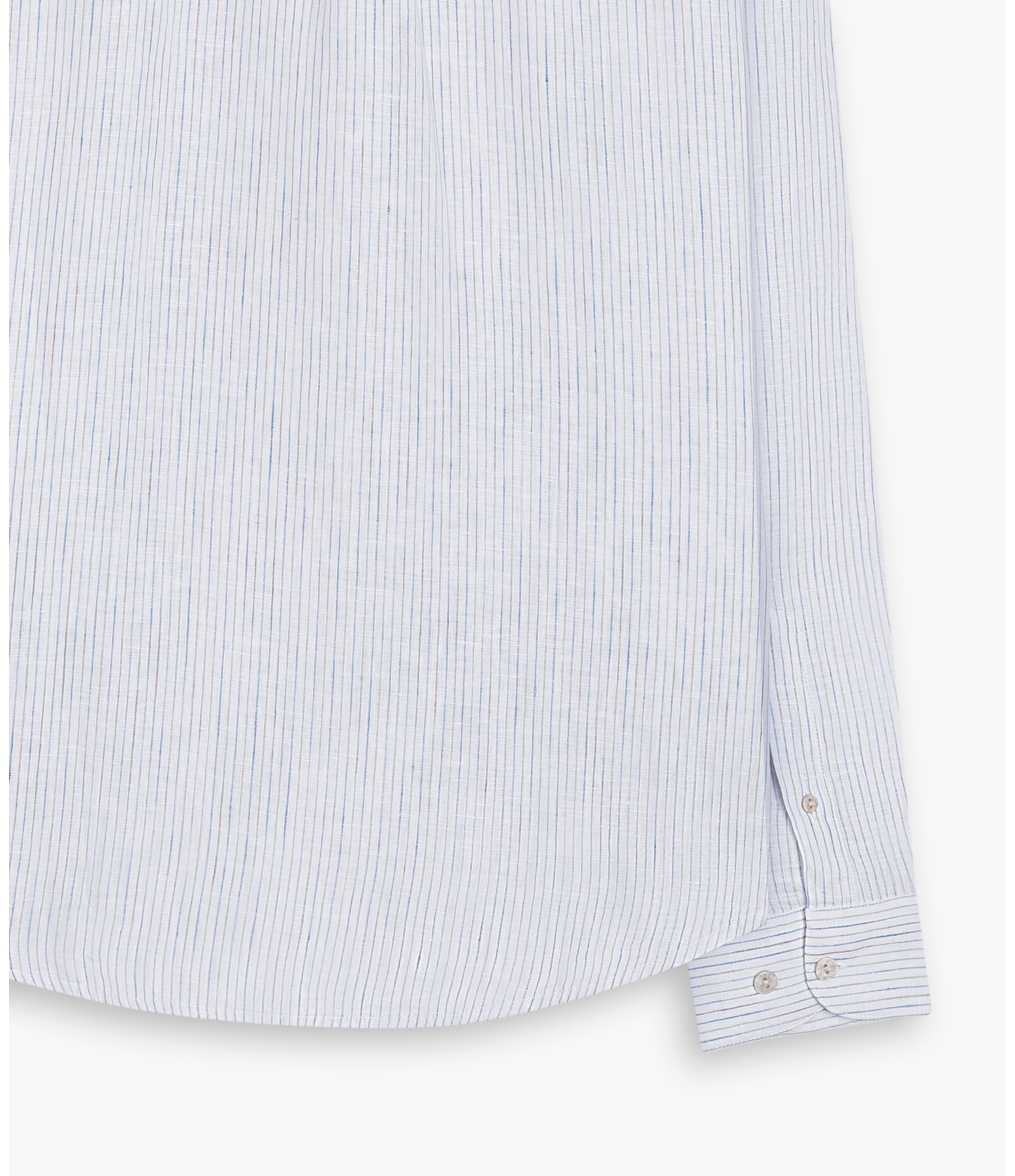 Camisa  Puro Linho  Listrada Sylvio Ml Caqui