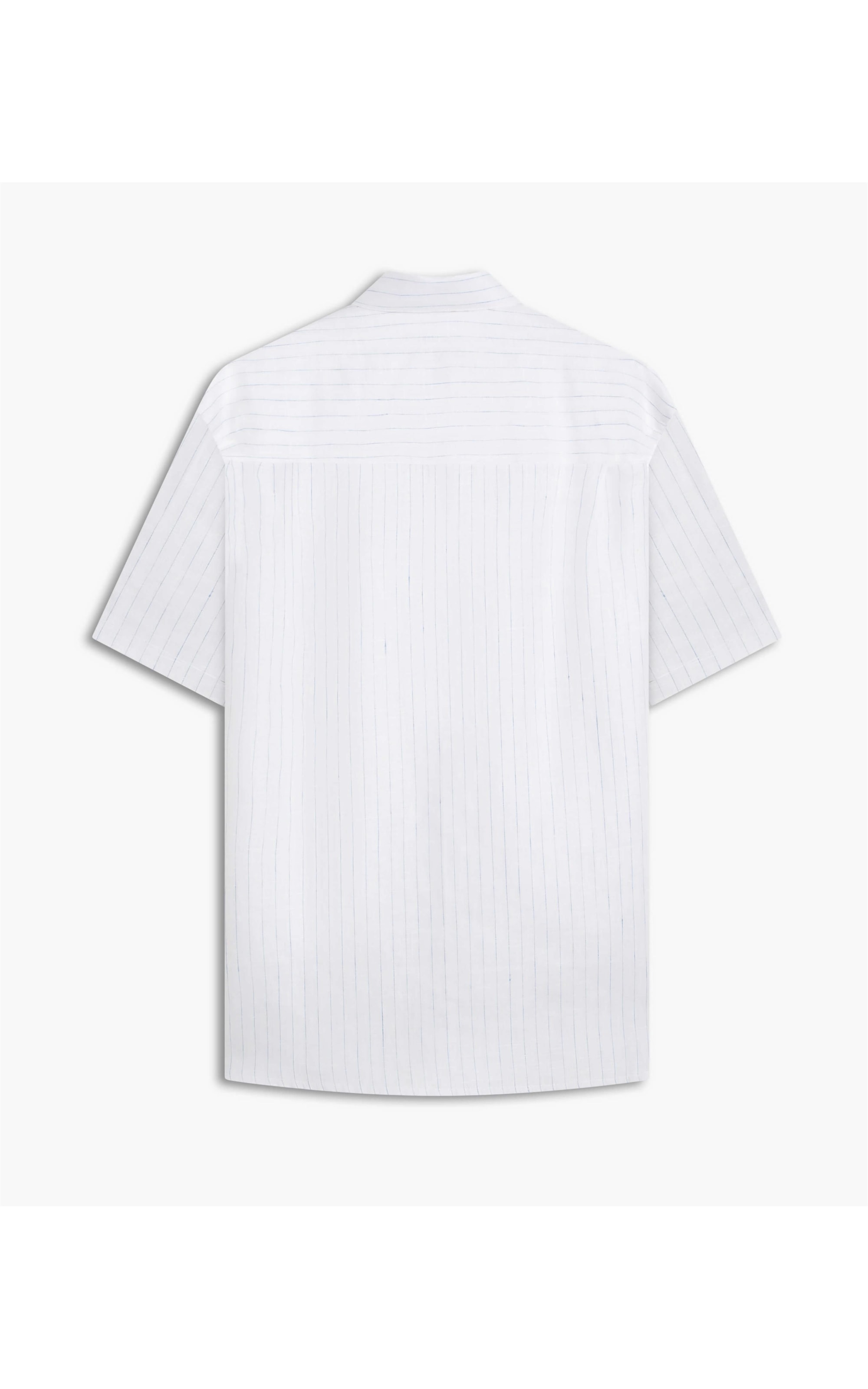 Camisa  Puro Linho  Listrado Azul Jeans