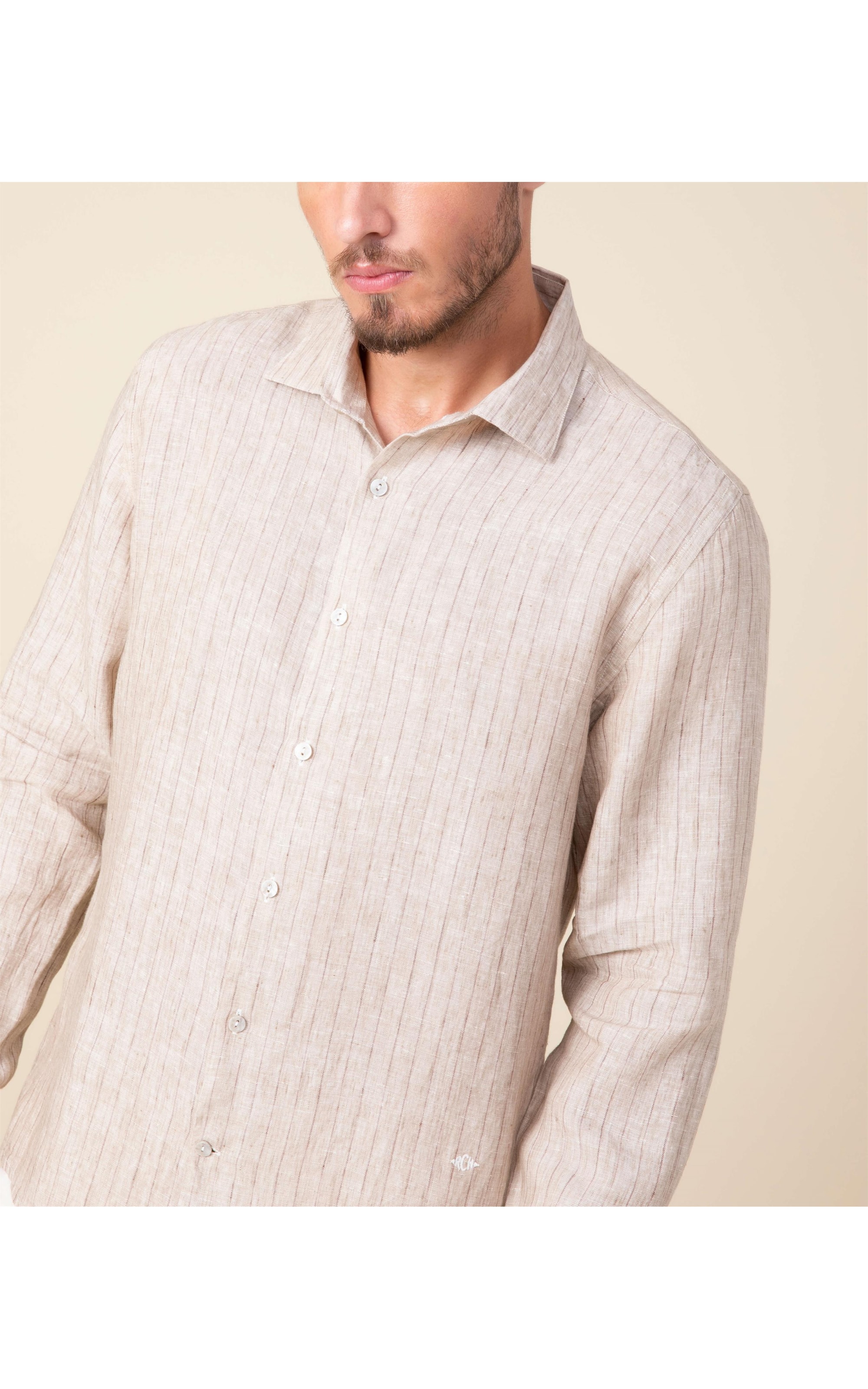 Camisa Puro Linho  Lucas Natural