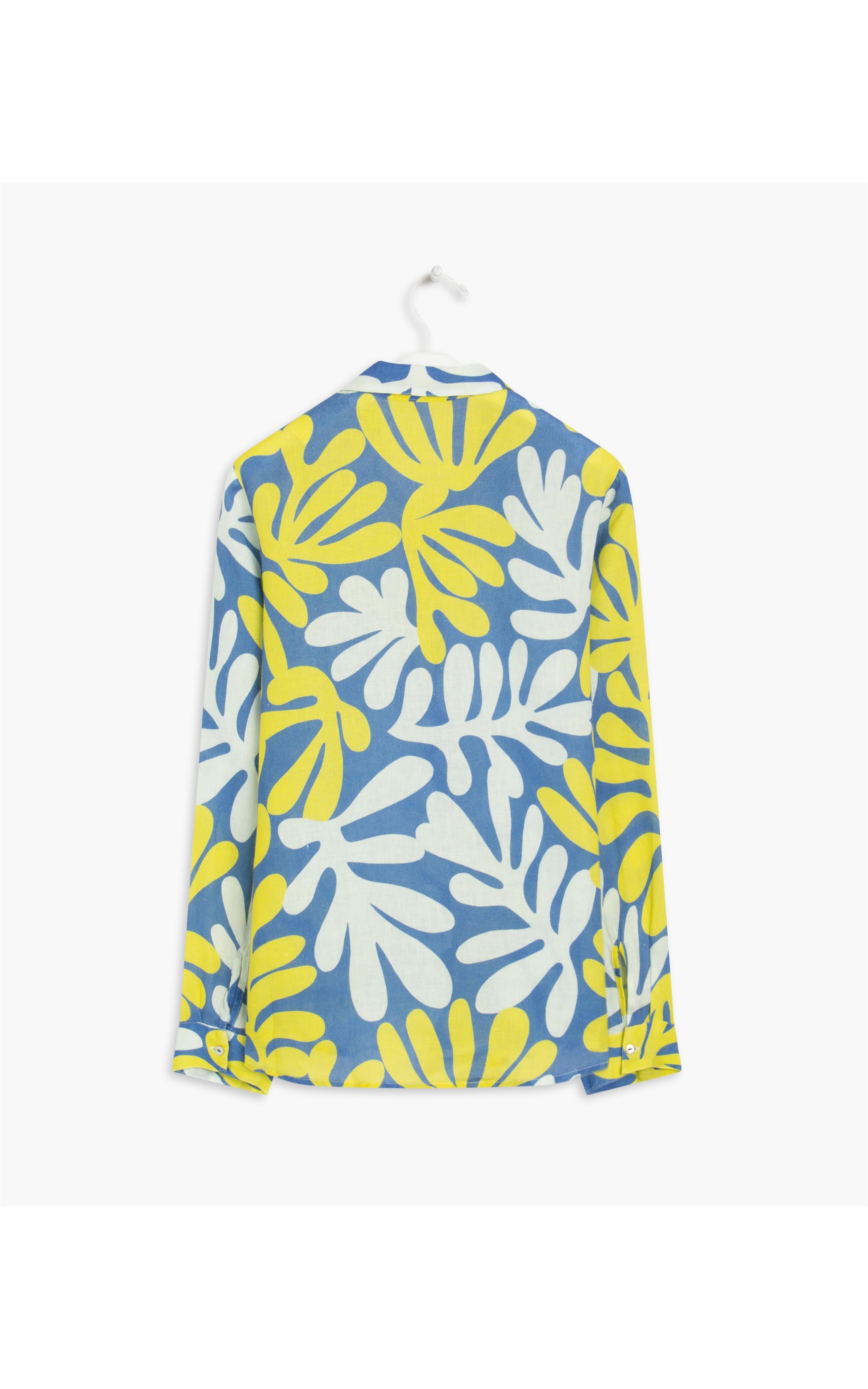 Camisa  Puro Linho New Brava  Alga Ml Blue Chine