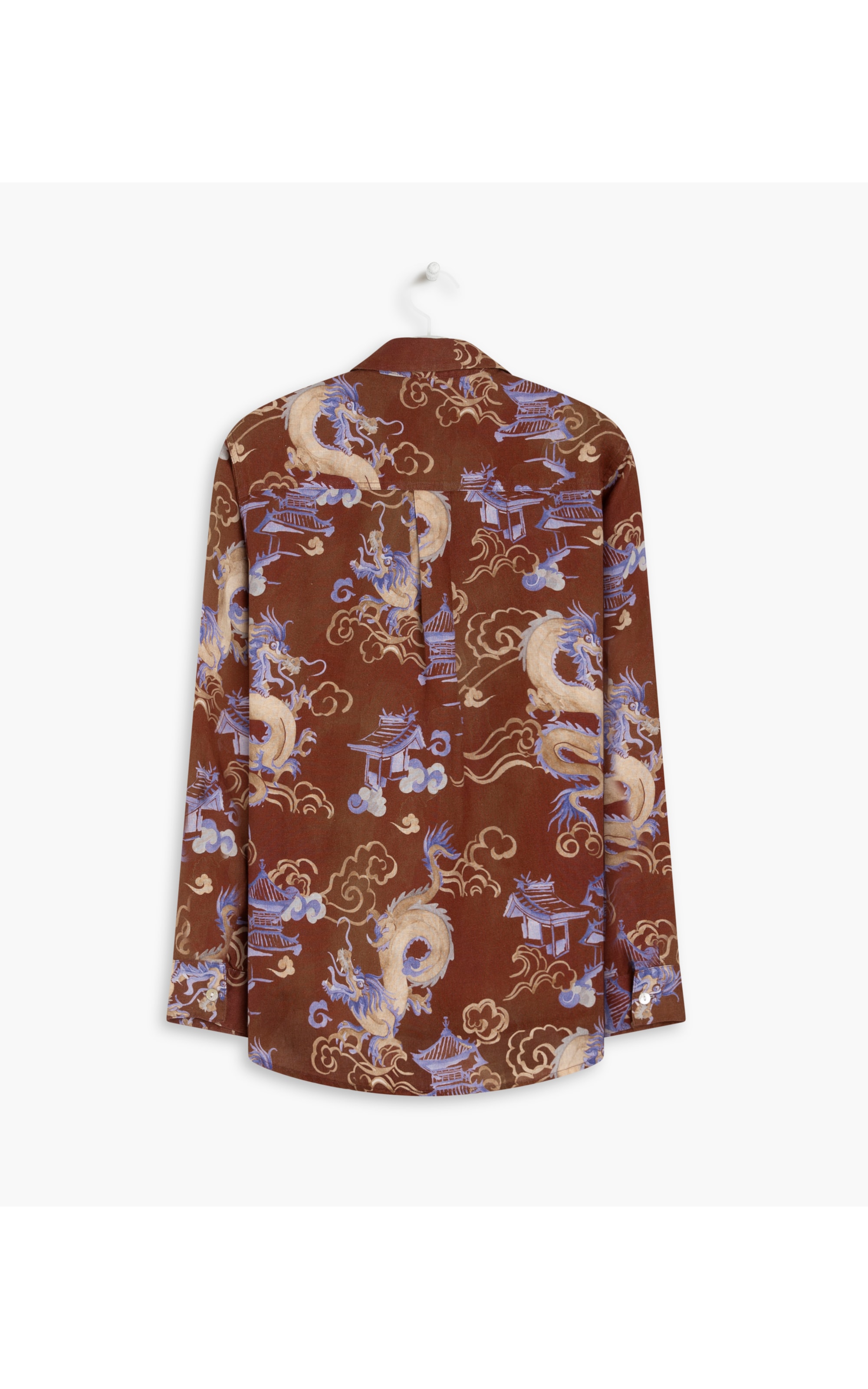  Camisa  Puro Linho Nina Dragão Vinho