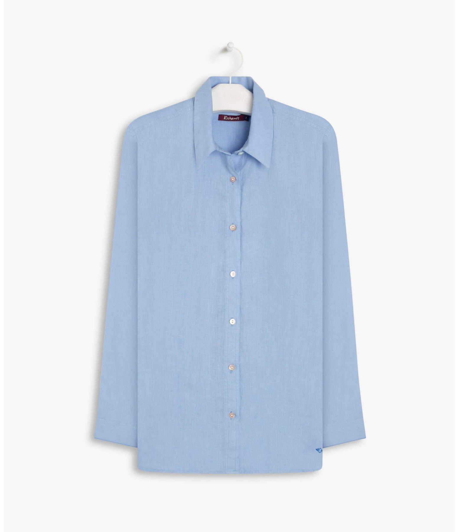 Camisa  Puro Linho Nina  Feminino Azul Bic