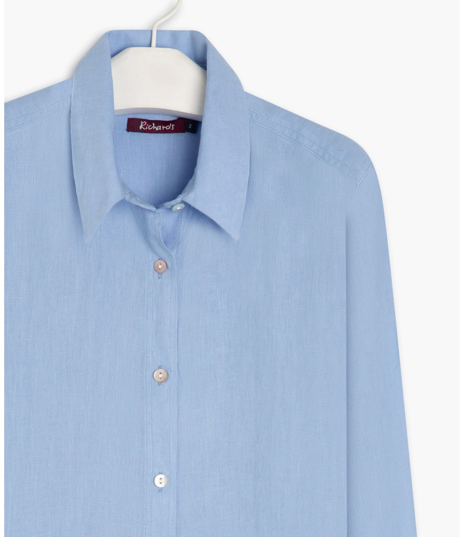 Camisa  Puro Linho Nina  Feminino Azul Bic