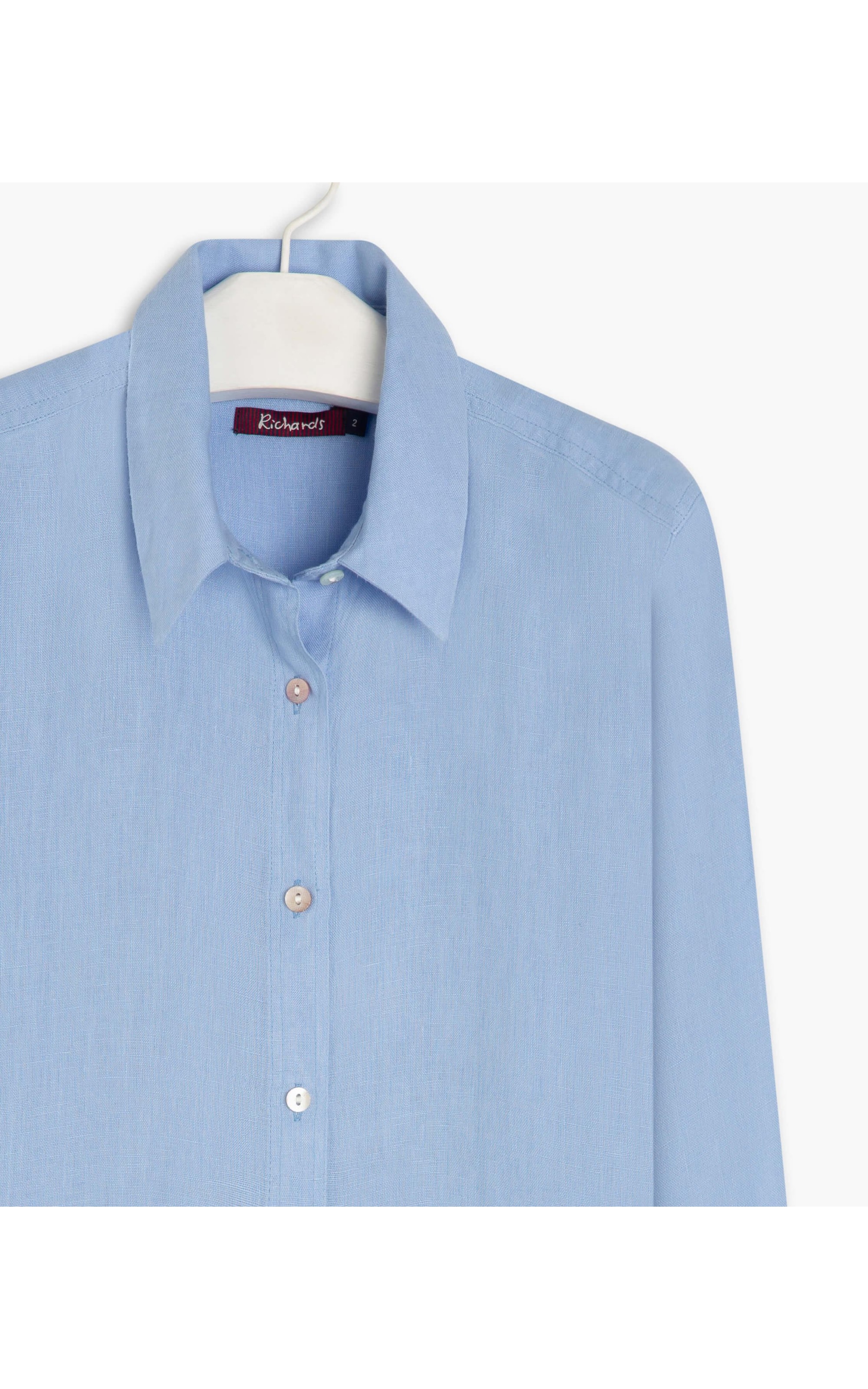 Camisa  Puro Linho Nina  Feminino Azul Bic