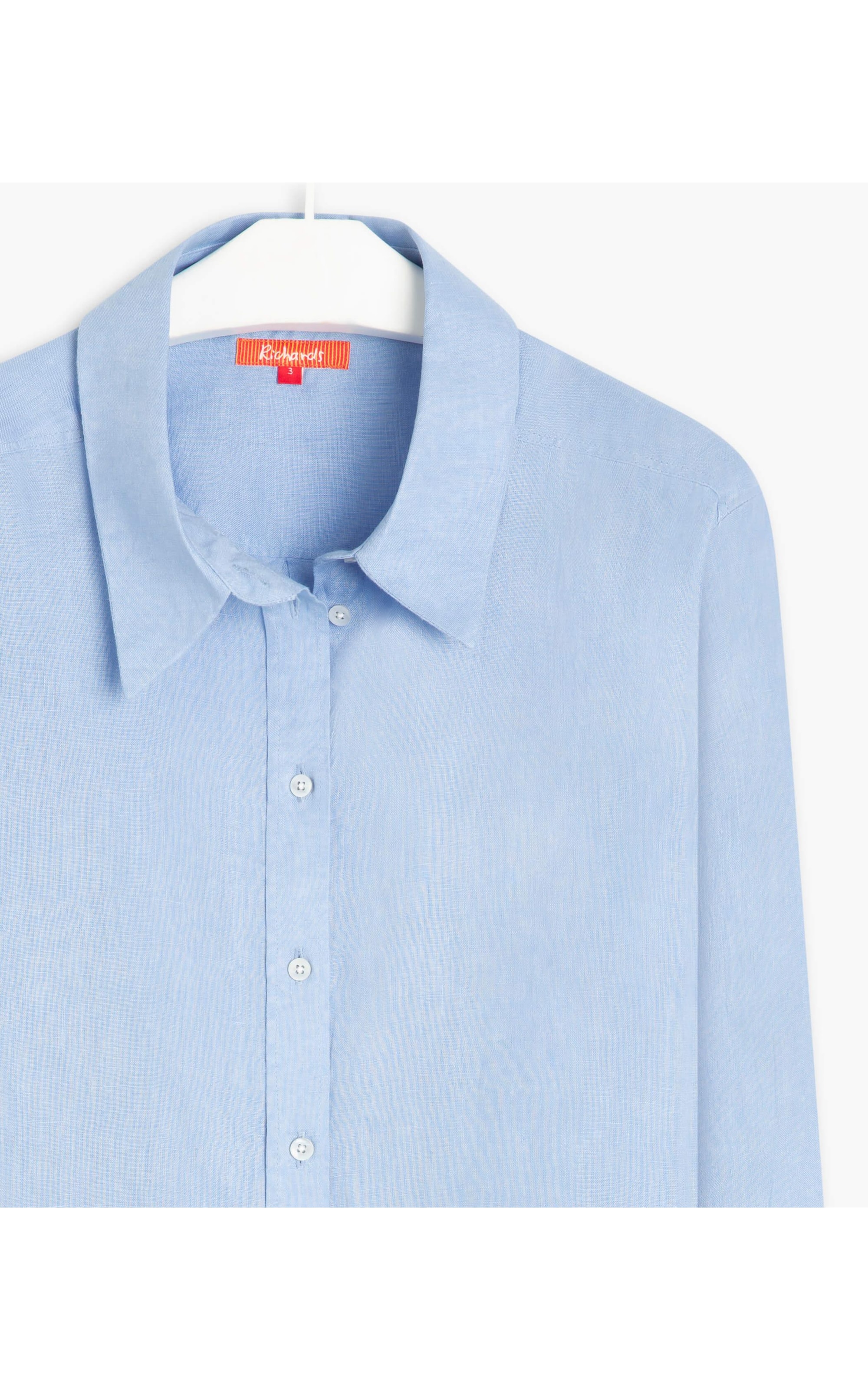 Camisa  Puro Linho Nina  Feminino Azul Claro