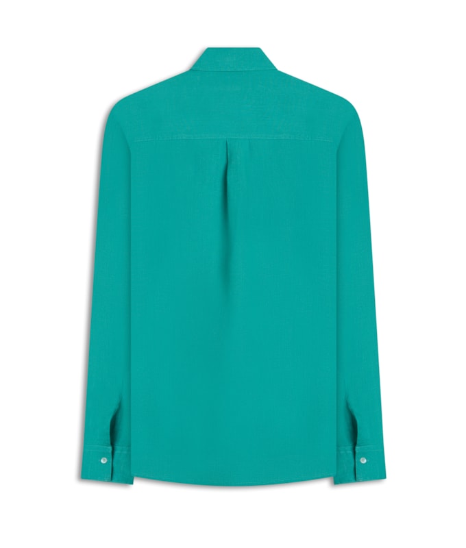 Camisa  Puro Linho Nina  Feminino Turquesa