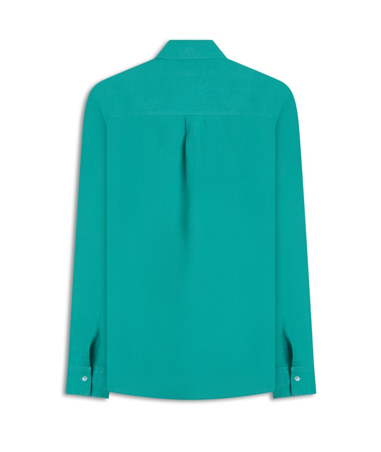 Camisa  Puro Linho Nina  Feminino Turquesa