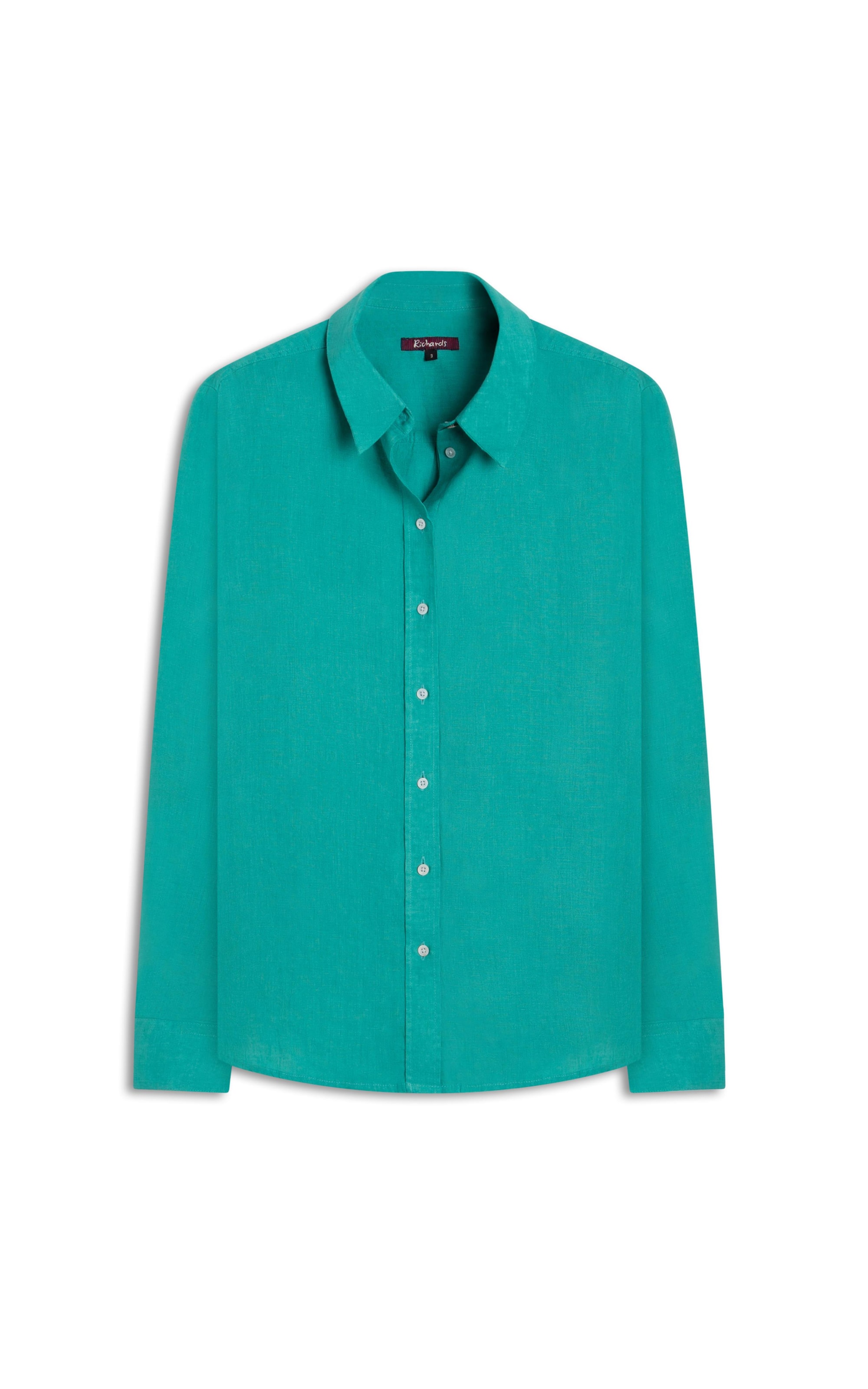 Camisa  Puro Linho Nina  Feminino Turquesa