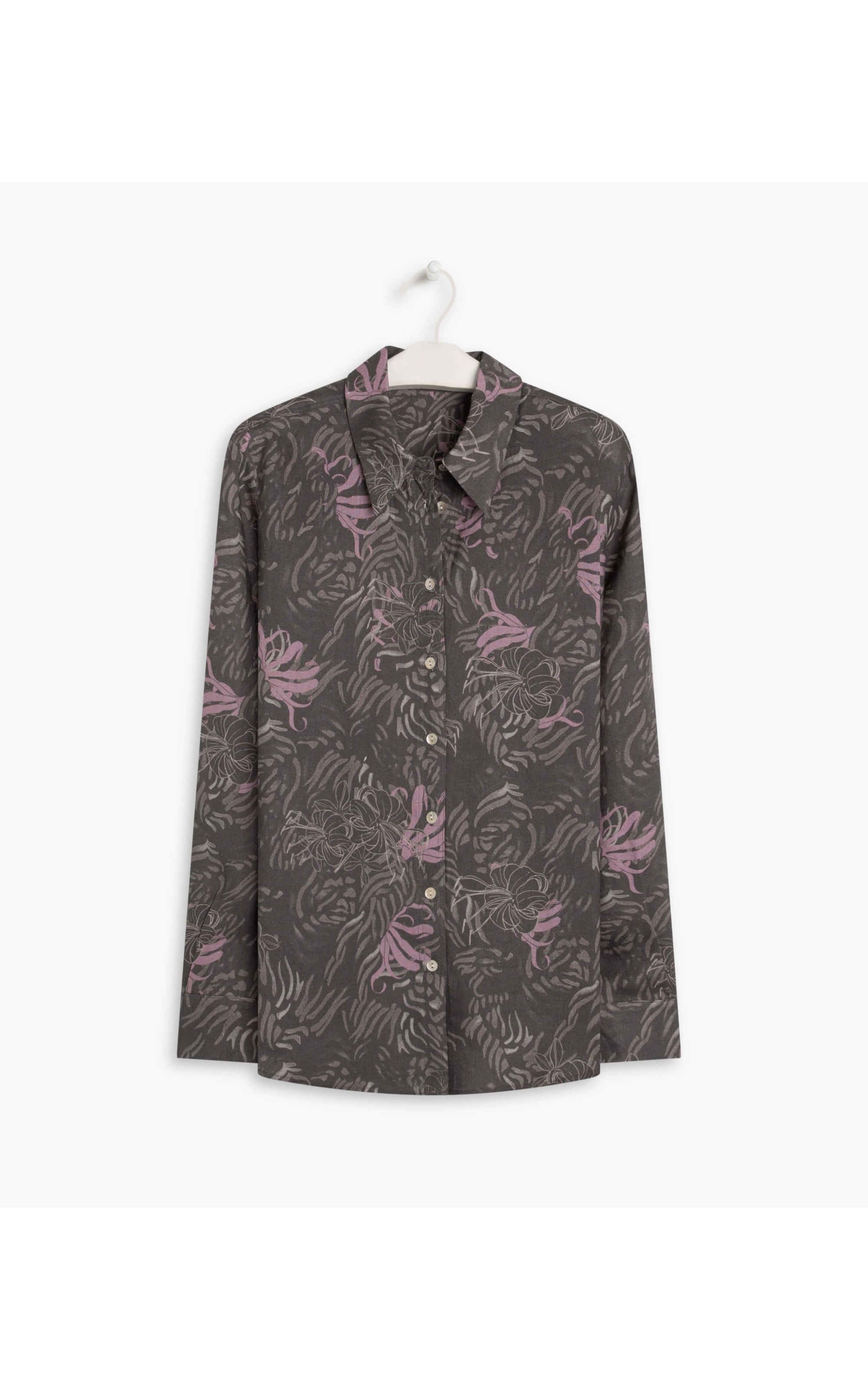 Camisa Puro Linho  Nina Tiger Grafite