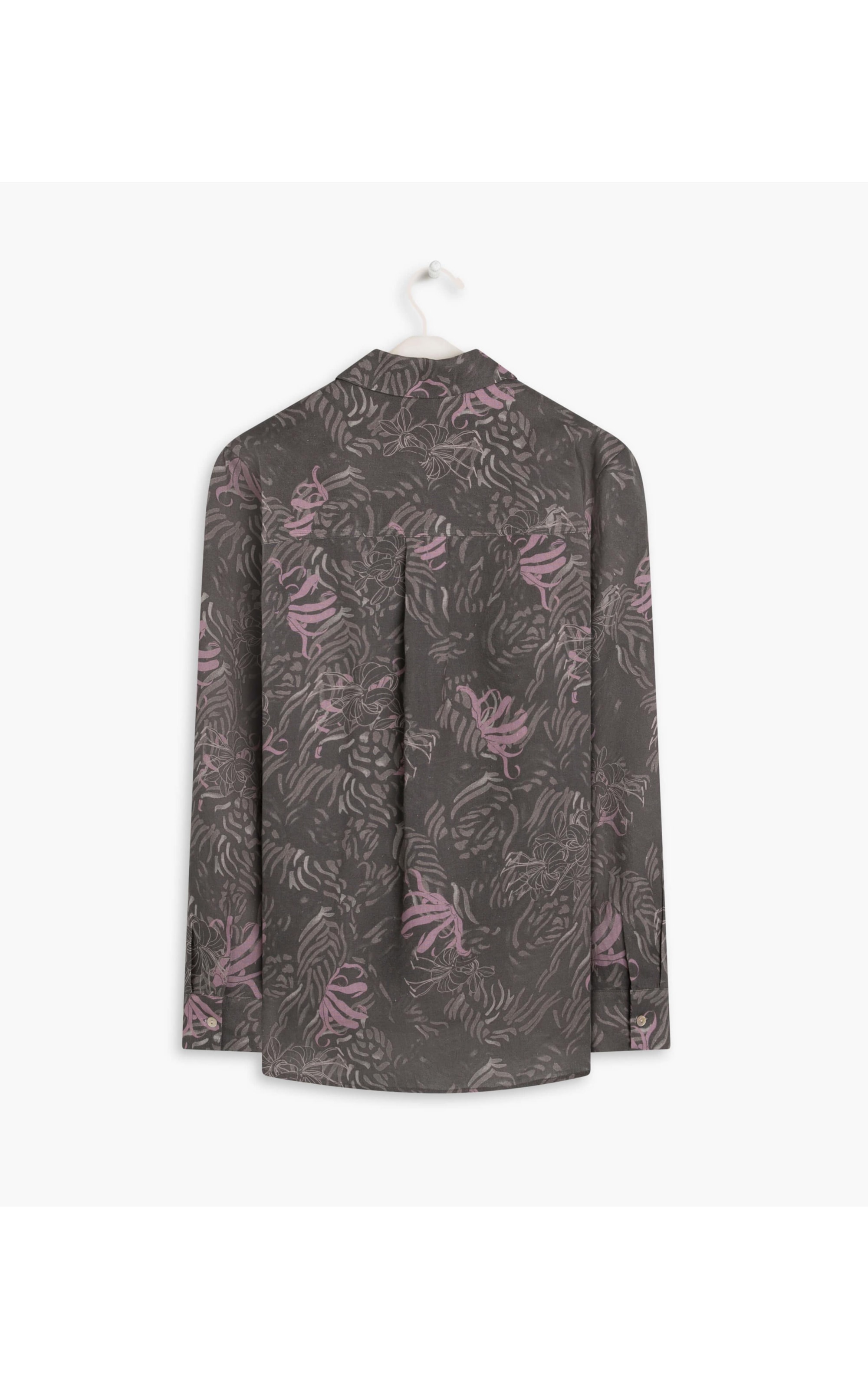 Camisa Puro Linho  Nina Tiger Grafite