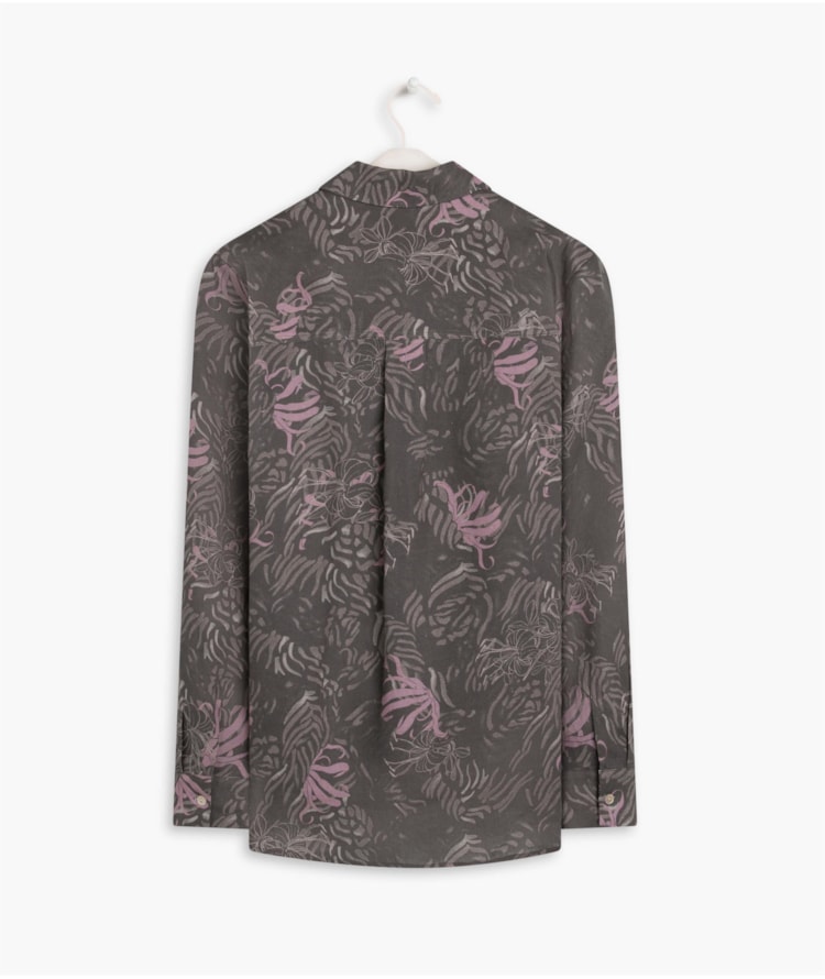 Camisa Puro Linho  Nina Tiger Grafite