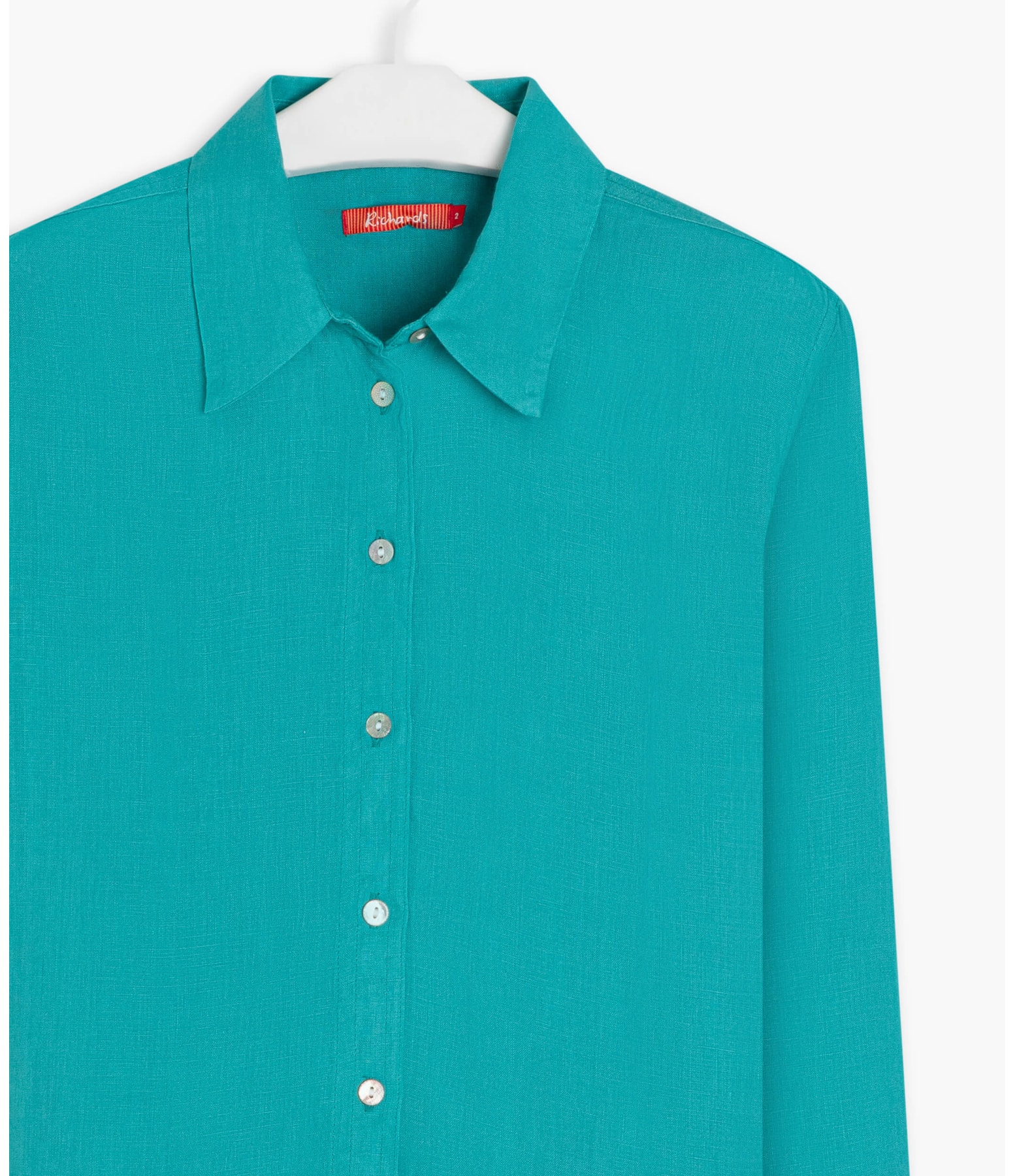 Camisa  Puro Linho  Nina Turquesa