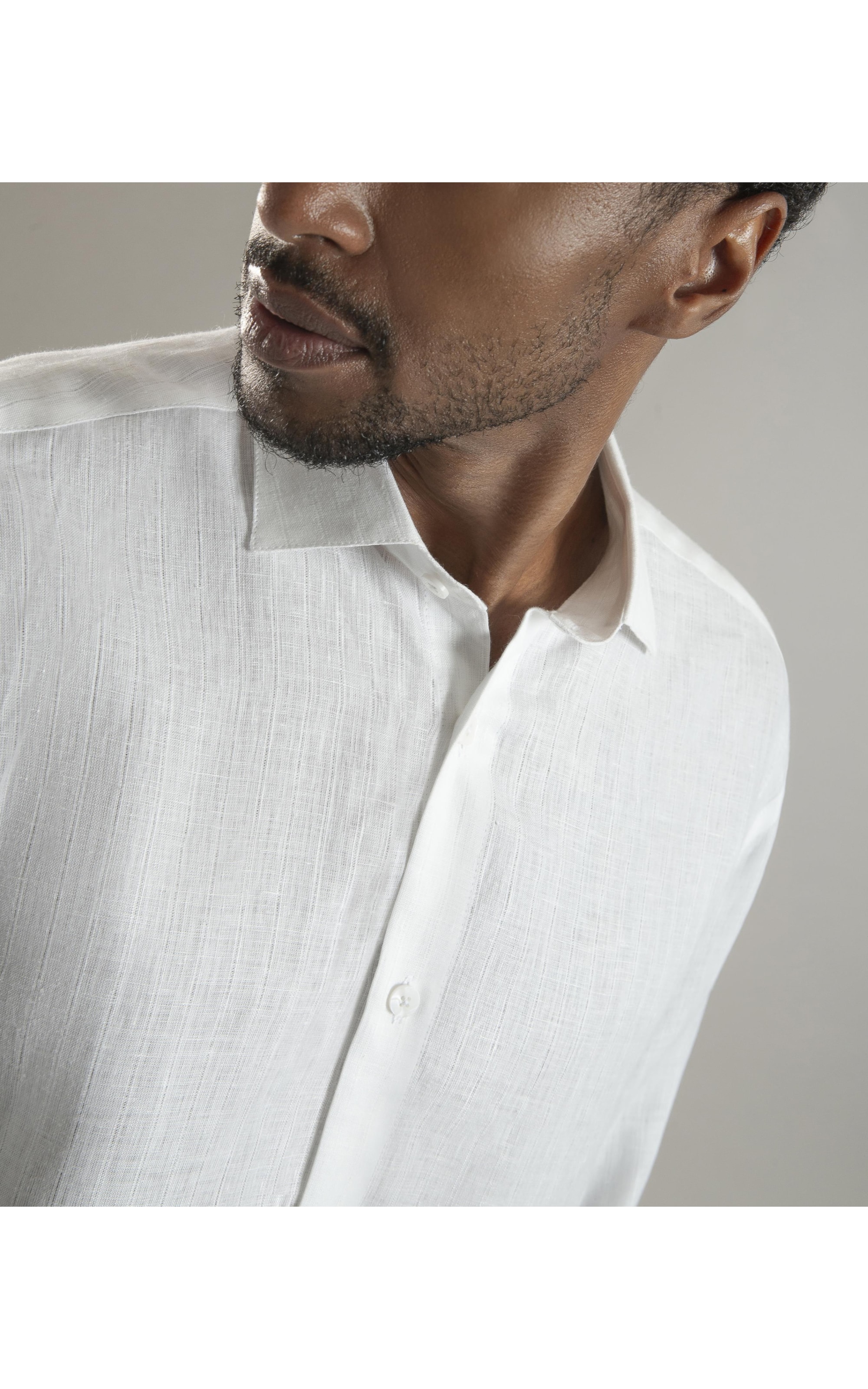 Camisa  Puro Linho  Noruega Ml Masculino Branco