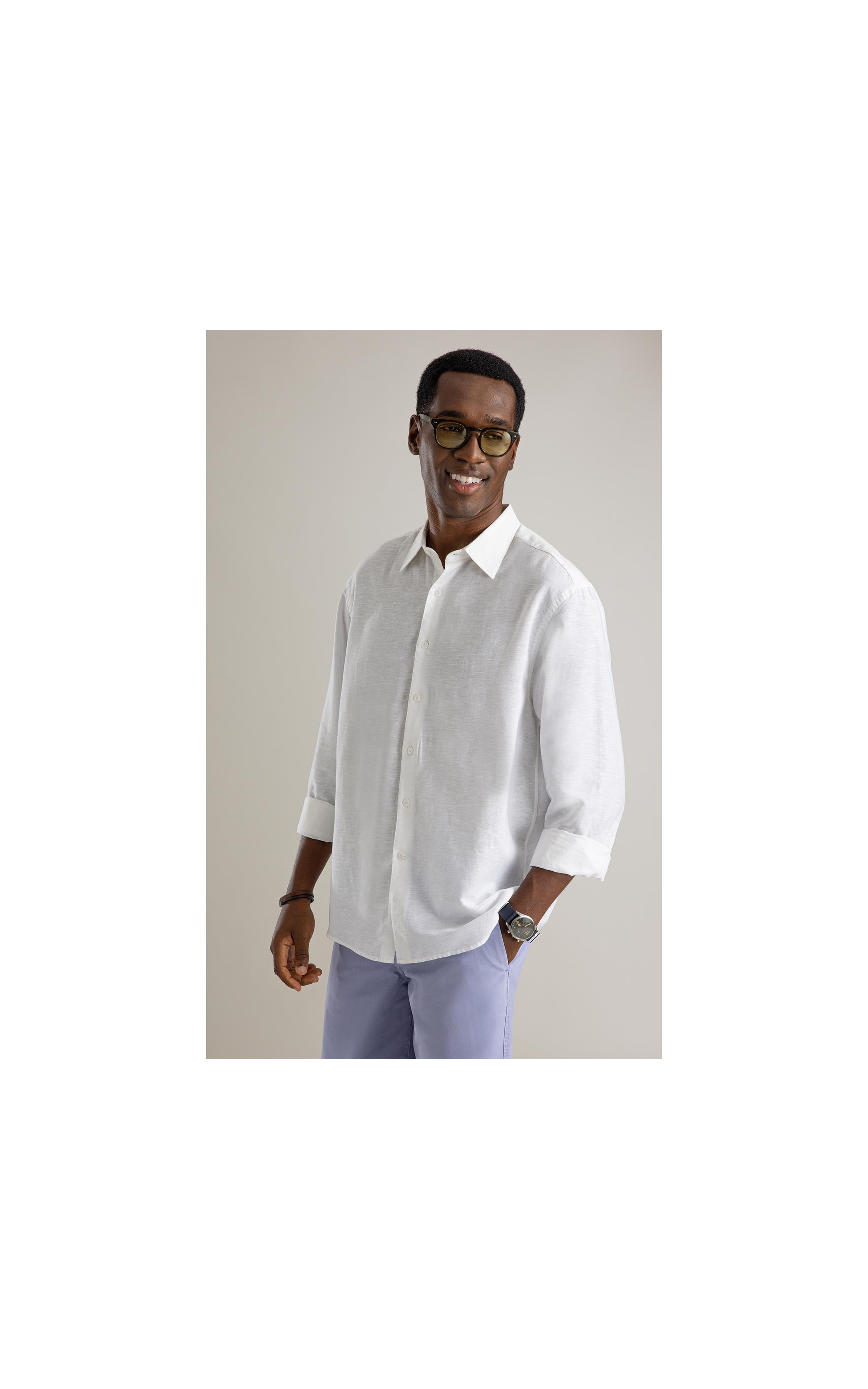 Camisa  Puro Linho Off White