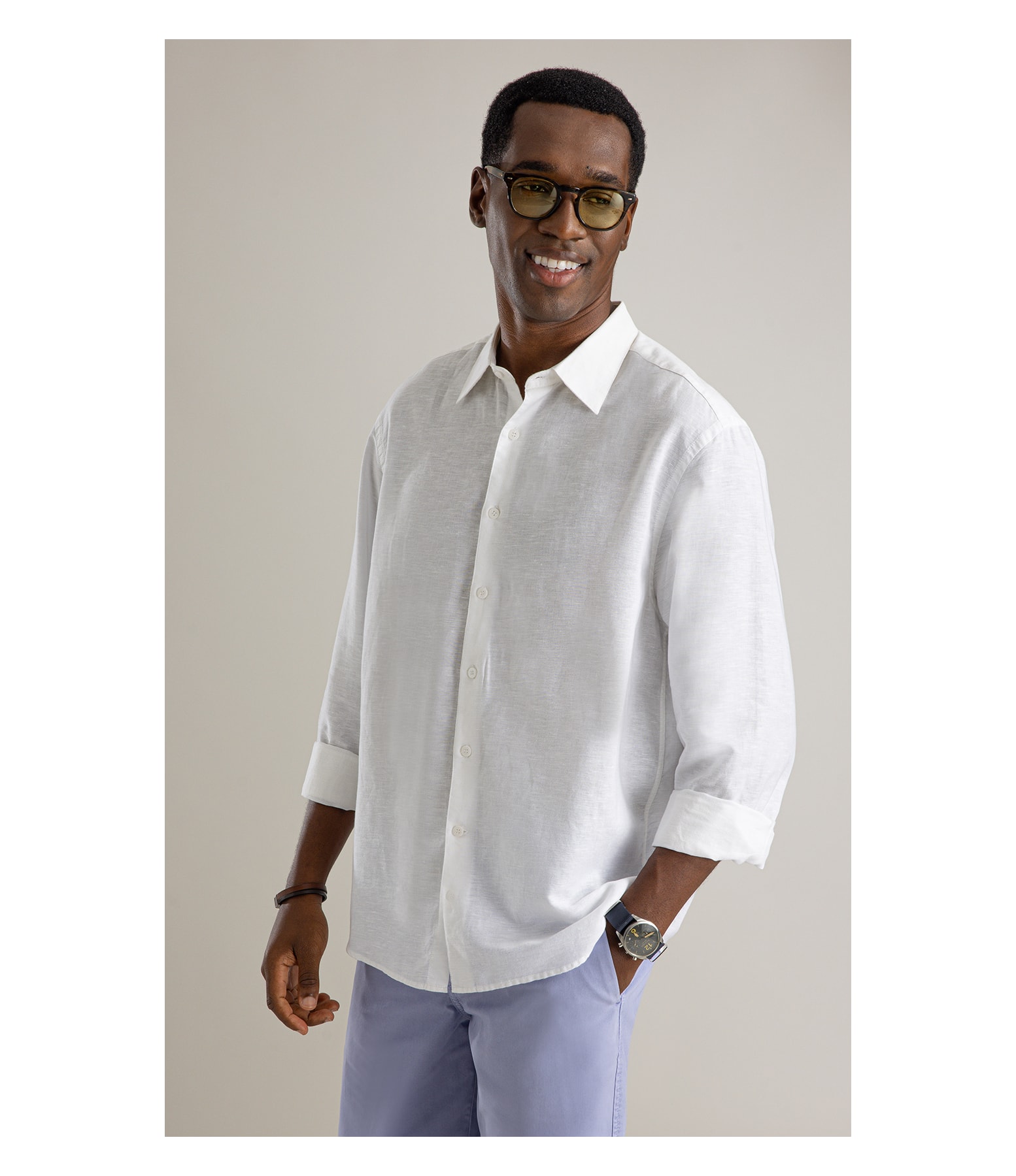 Camisa  Puro Linho Off White