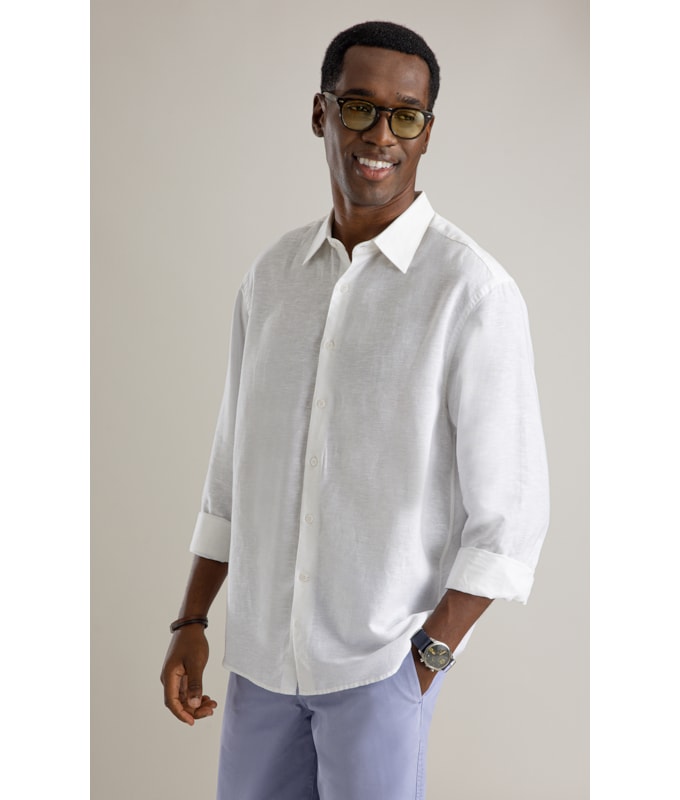 Camisa  Puro Linho Off White