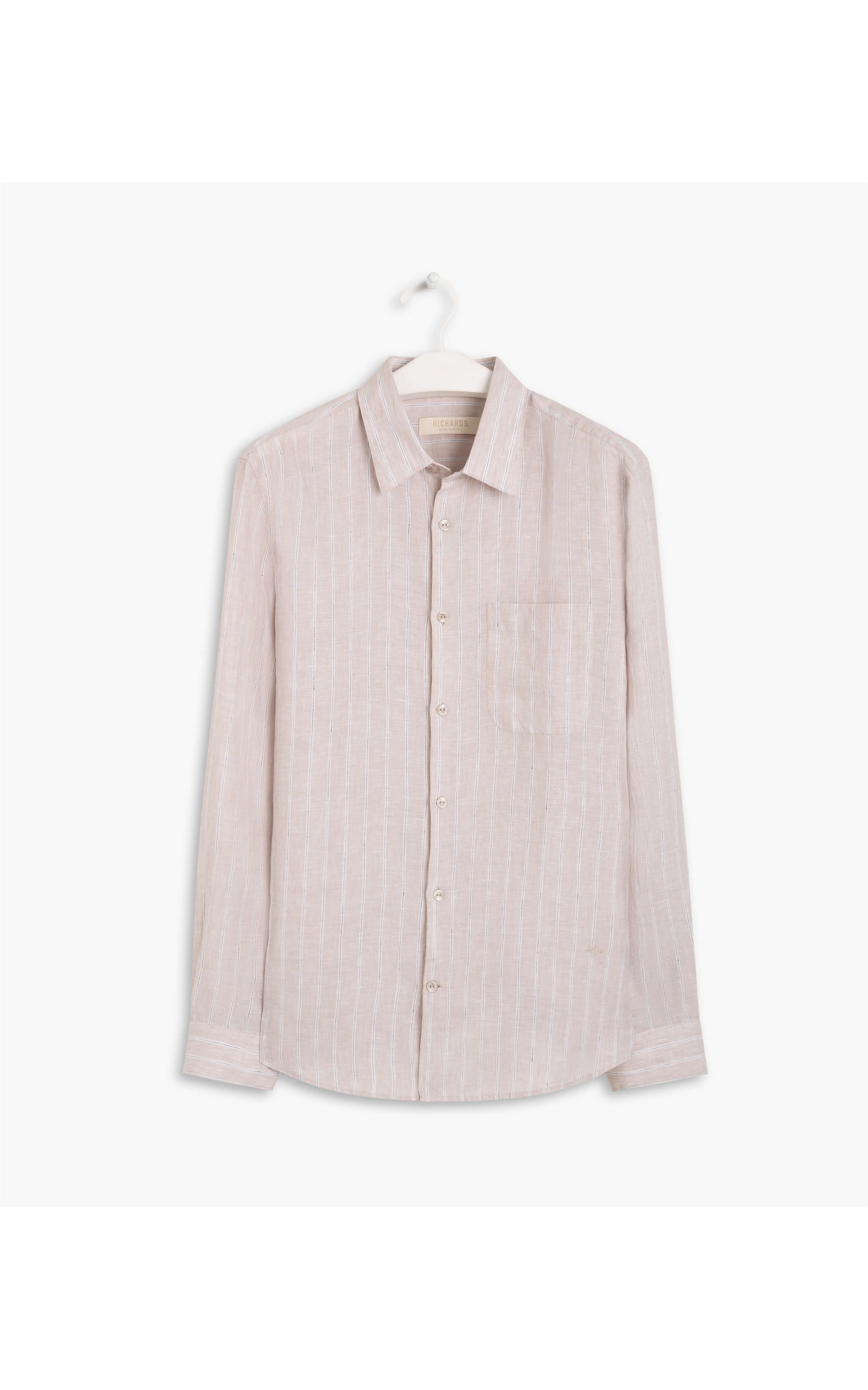 Camisa Puro Linho  Paraty Listrada Ml Natural