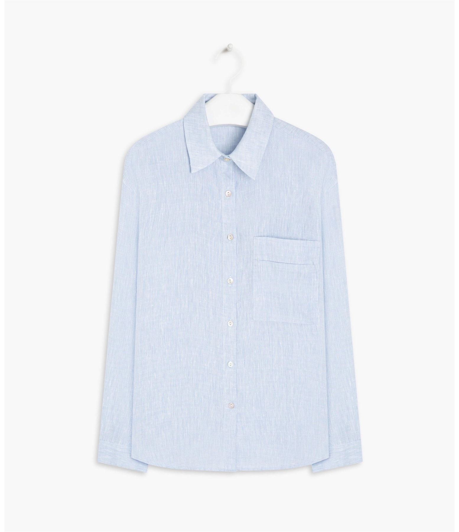 Camisa  Puro Linho  Pipa Azul Claro