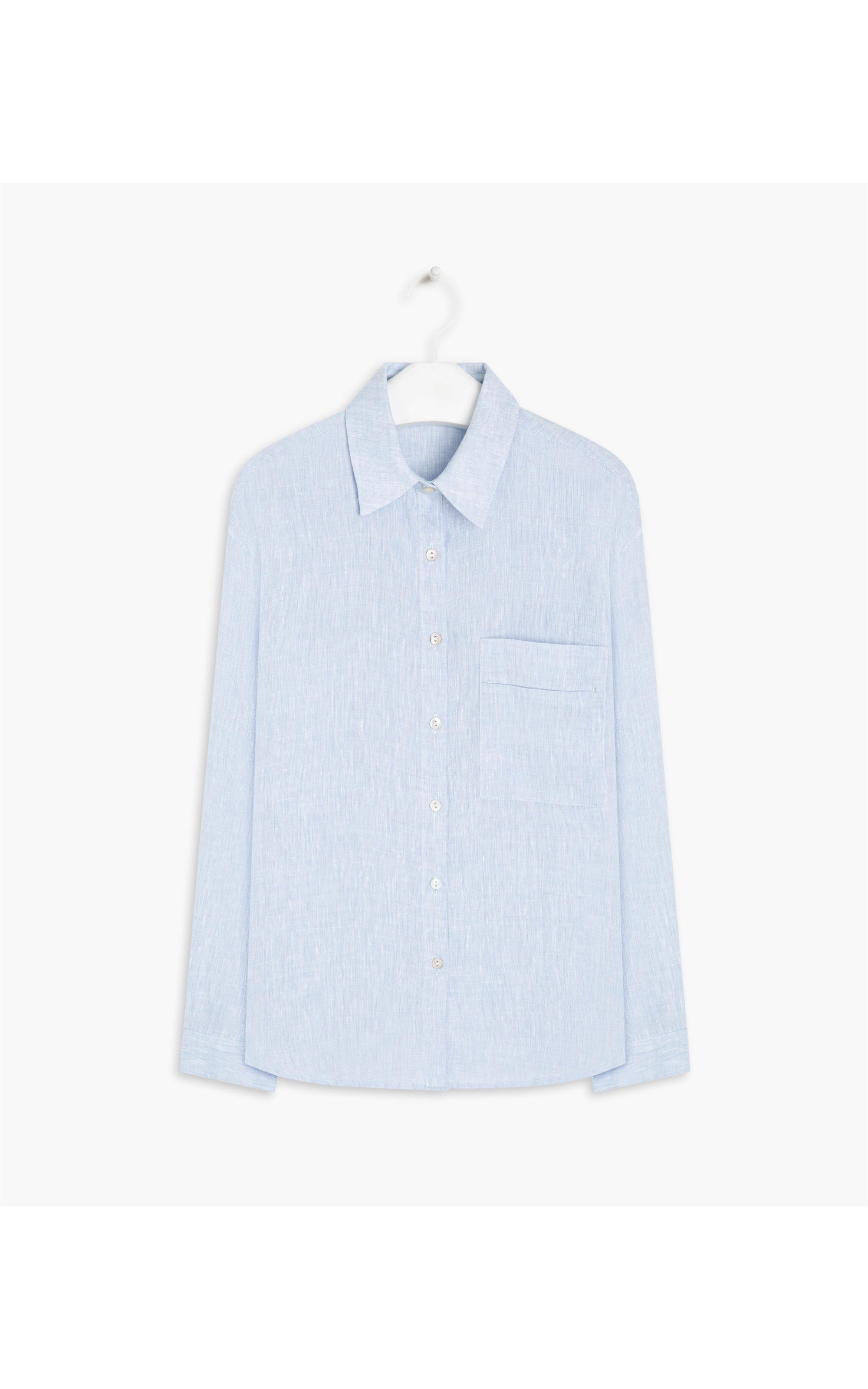 Camisa  Puro Linho  Pipa Azul Claro
