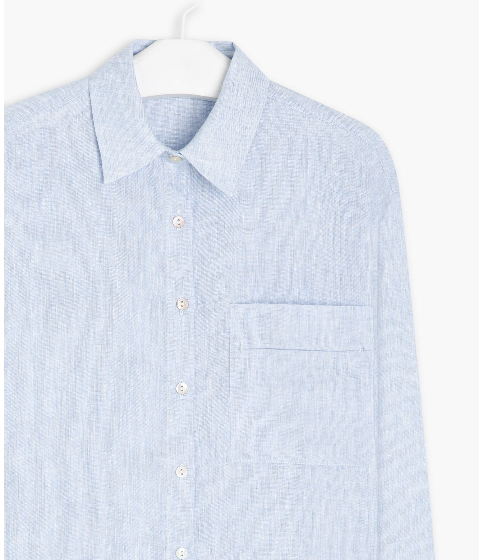 Camisa  Puro Linho  Pipa Azul Claro