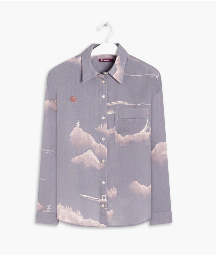 Camisa  Puro Linho  Pipa Rekish Azul Pervante