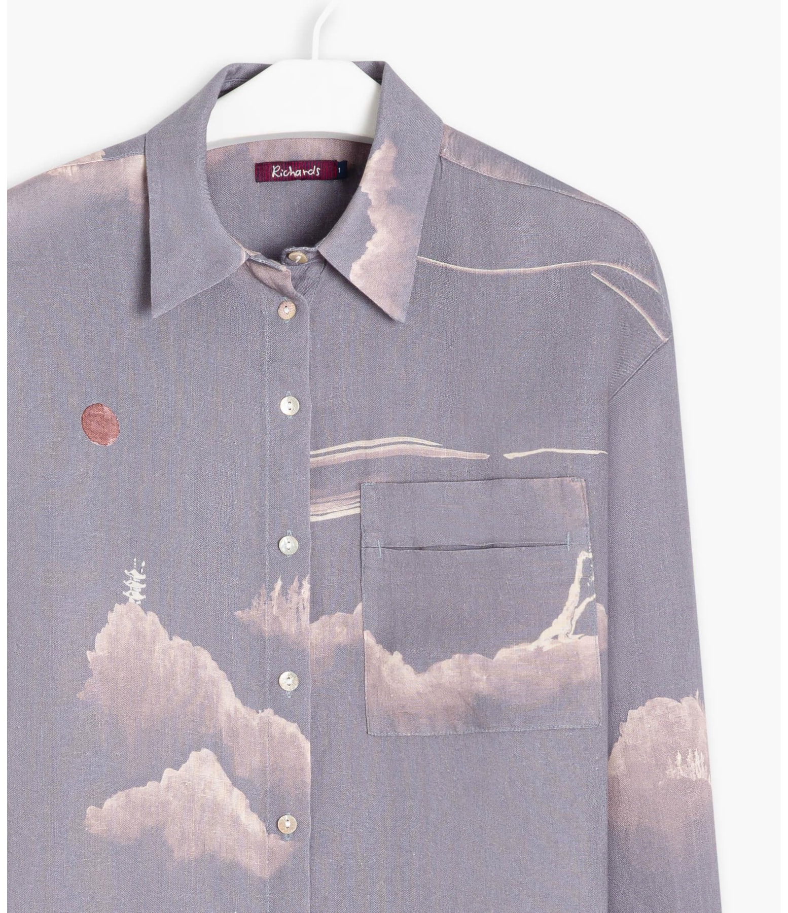 Camisa  Puro Linho  Pipa Rekish Azul Pervante