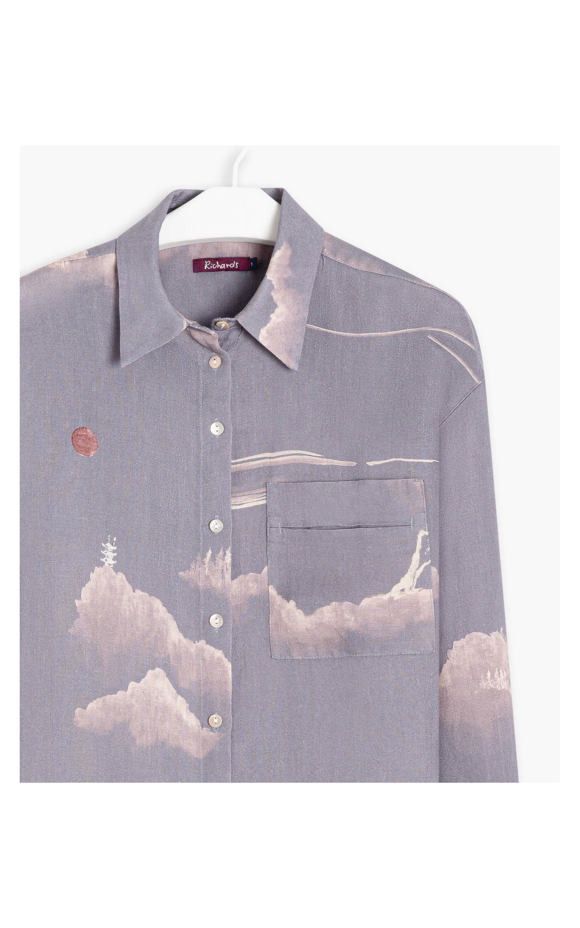 Camisa  Puro Linho  Pipa Rekish Azul Pervante