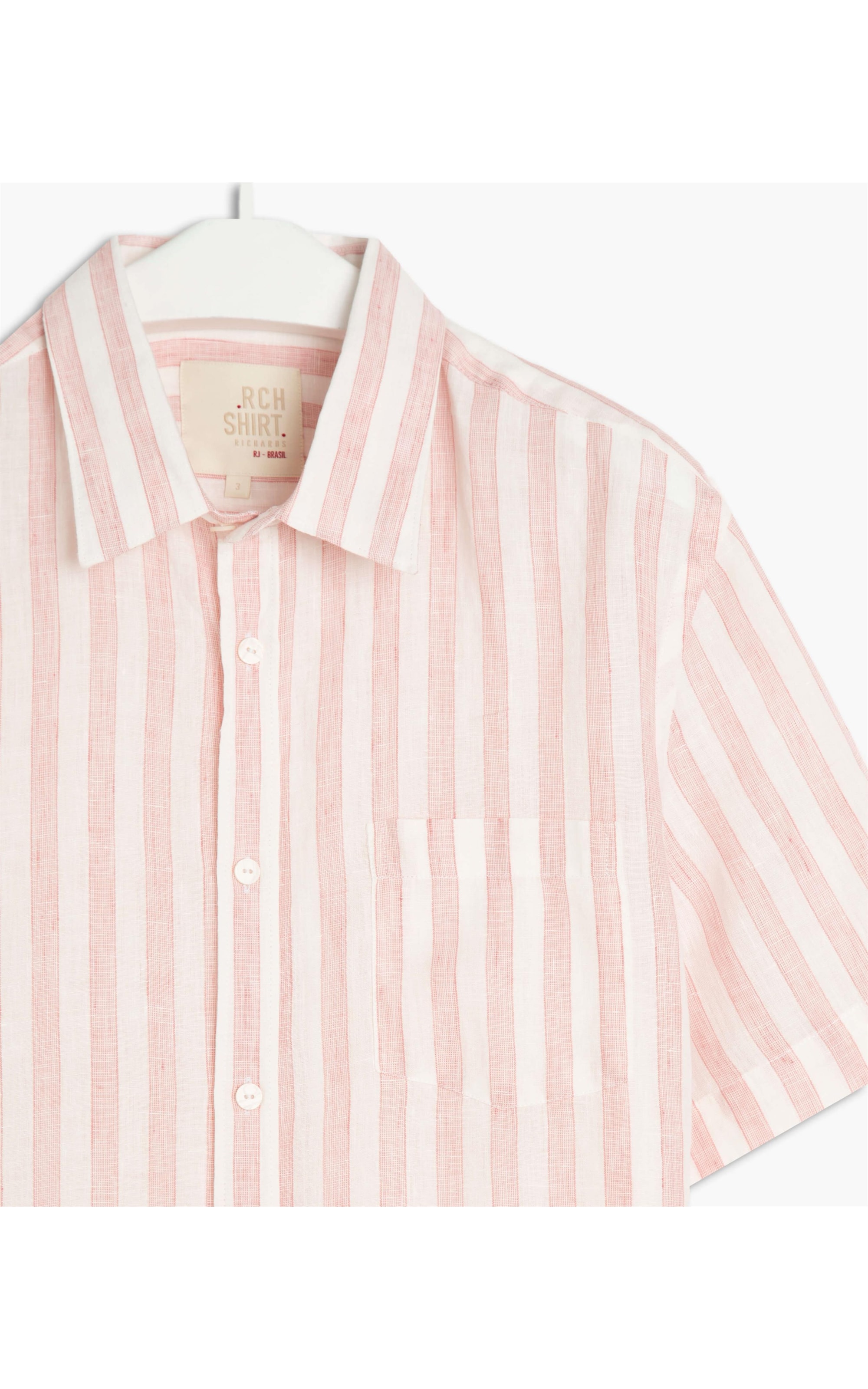 Camisa  Puro Linho Poema Listrada Mc Rosa