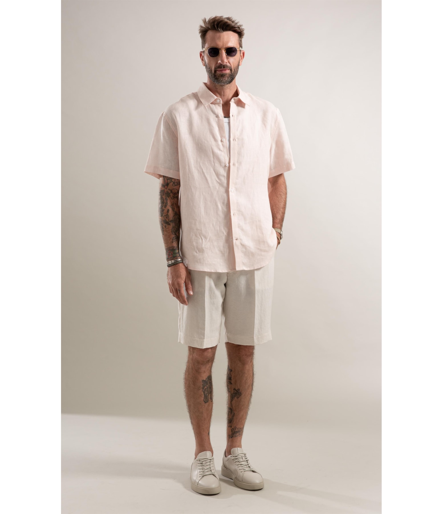 Camisa Puro Linho Rosa