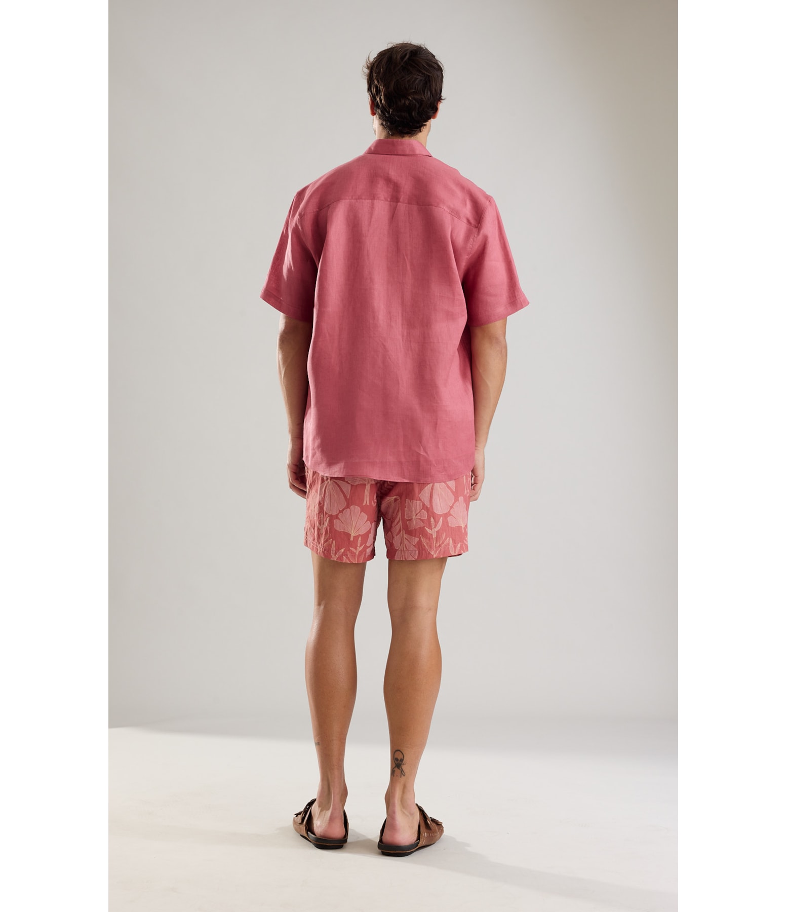 Camisa Puro Linho Rosa Velho