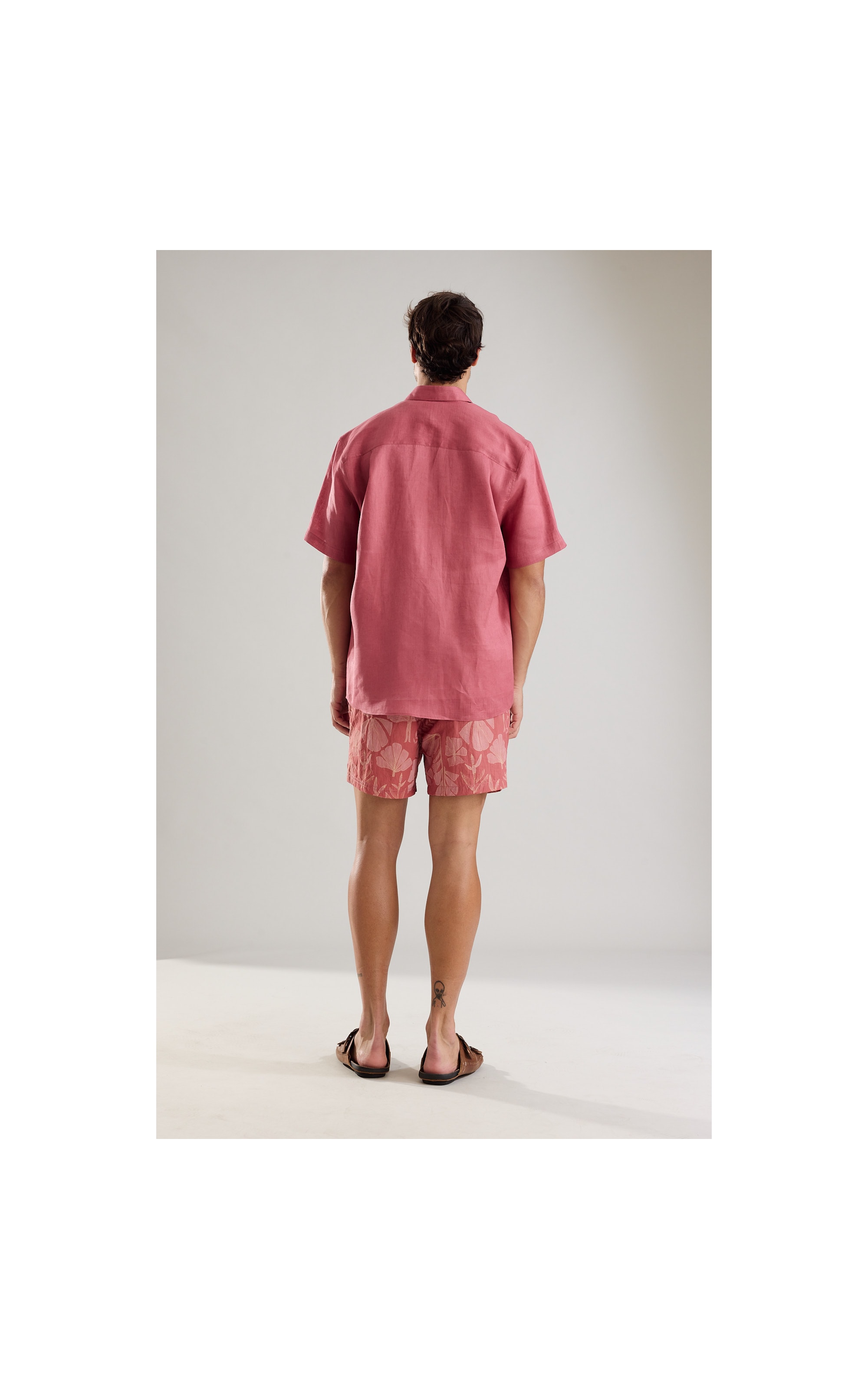 Camisa Puro Linho Rosa Velho