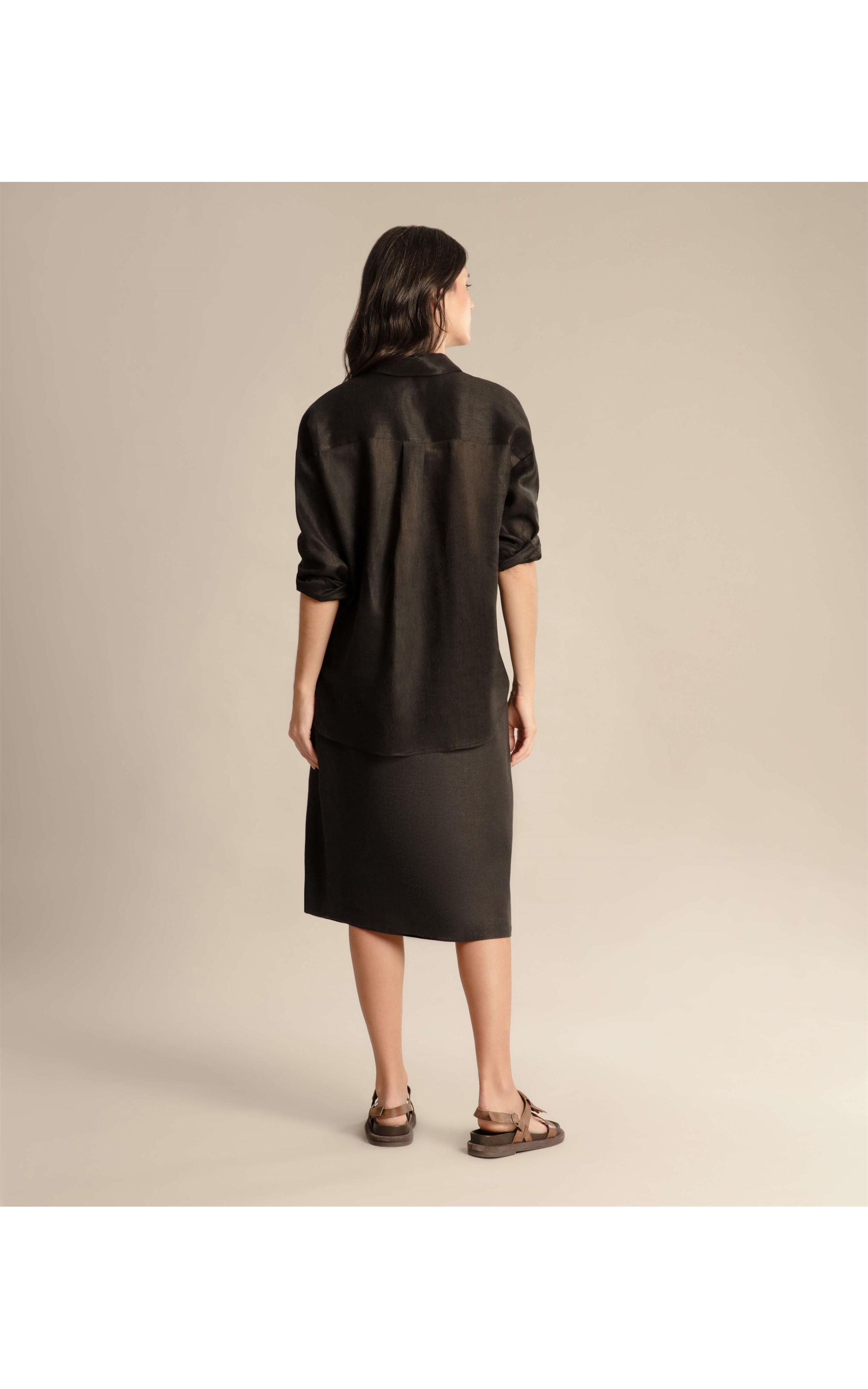 Camisa  Puro Linho  Saori Preto