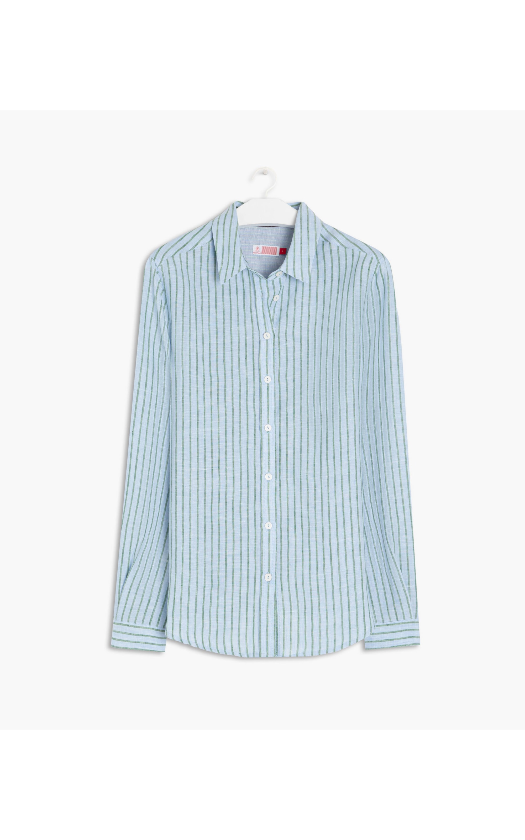Camisa  Puro Linho Sardenha Stripes Verano Azul Bic