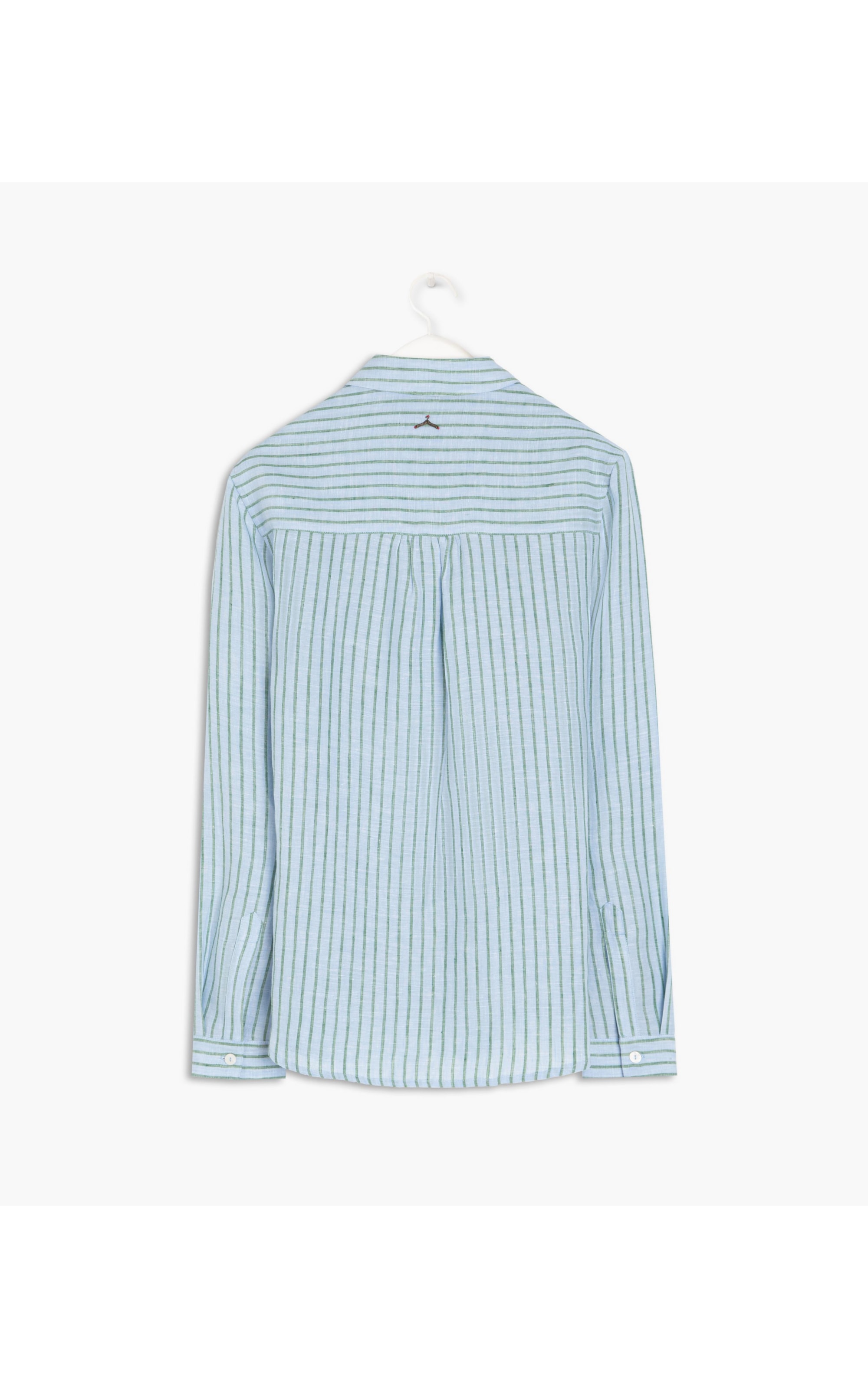 Camisa  Puro Linho Sardenha Stripes Verano Azul Bic