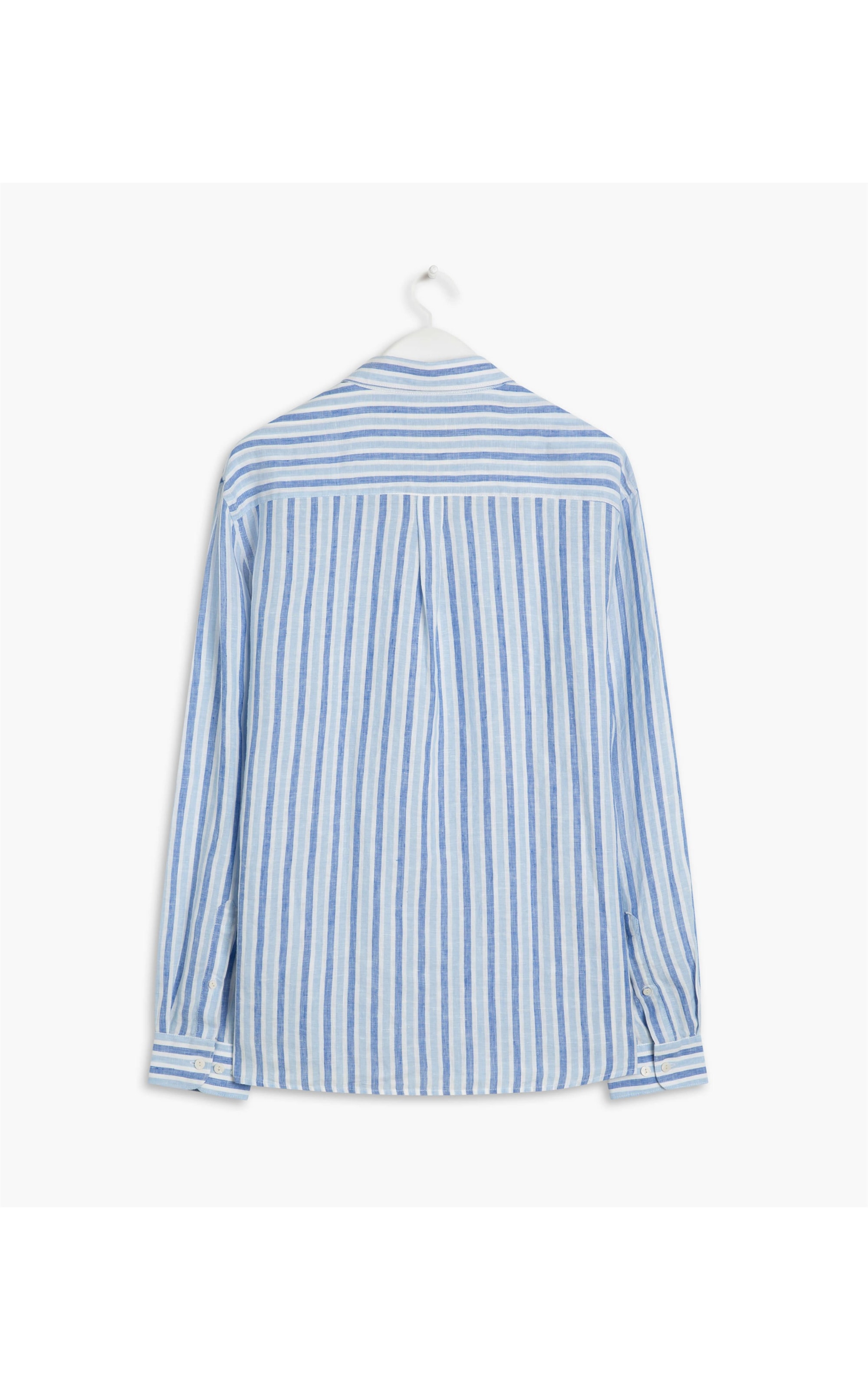 Camisa  Puro Linho Theo  Ml Azul Bic