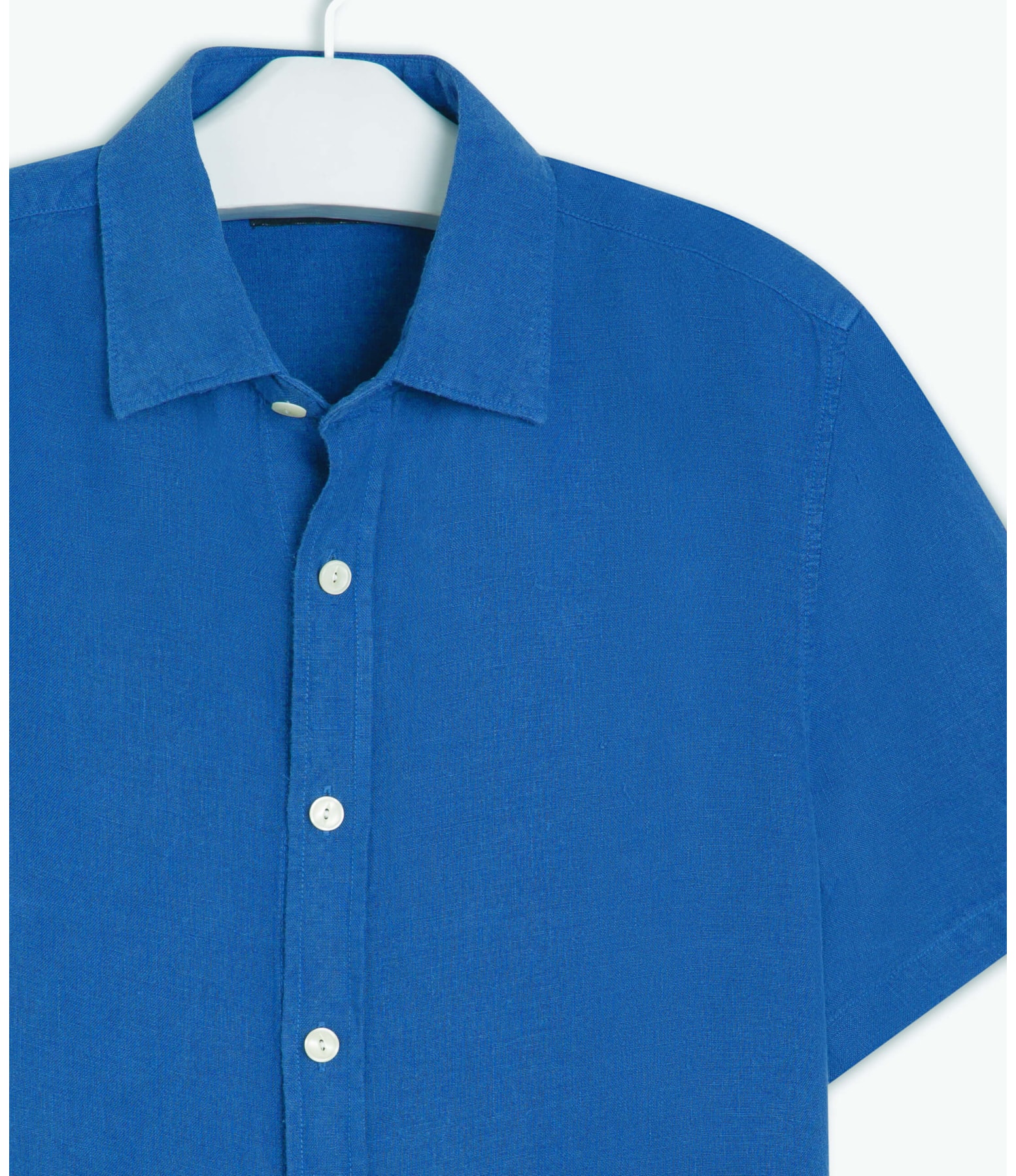 Camisa  Puro Linho  Tinturada Azul Bic