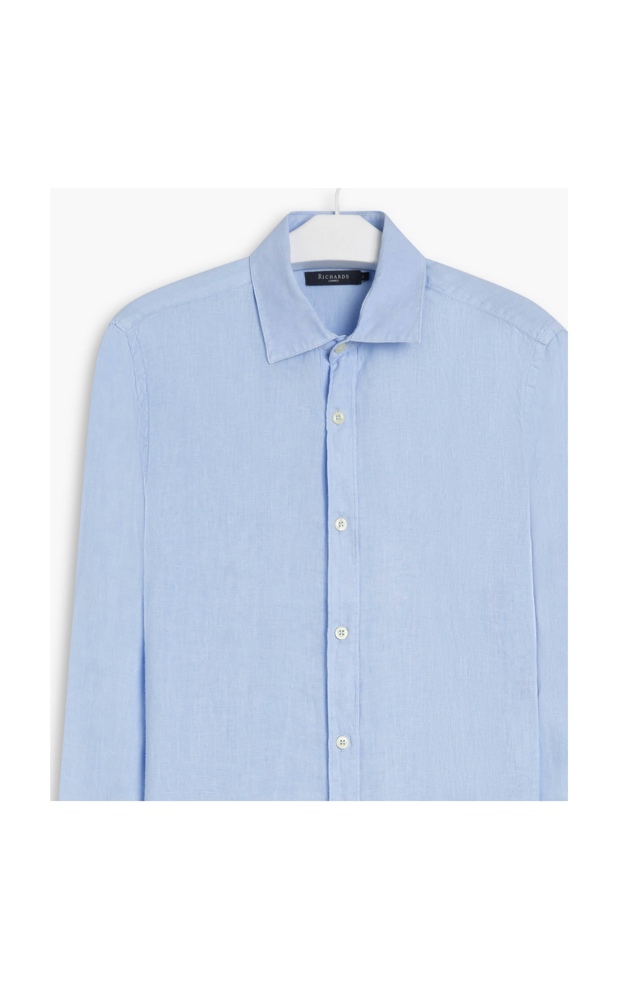 Camisa Puro Linho  Tinturada Azul Claro