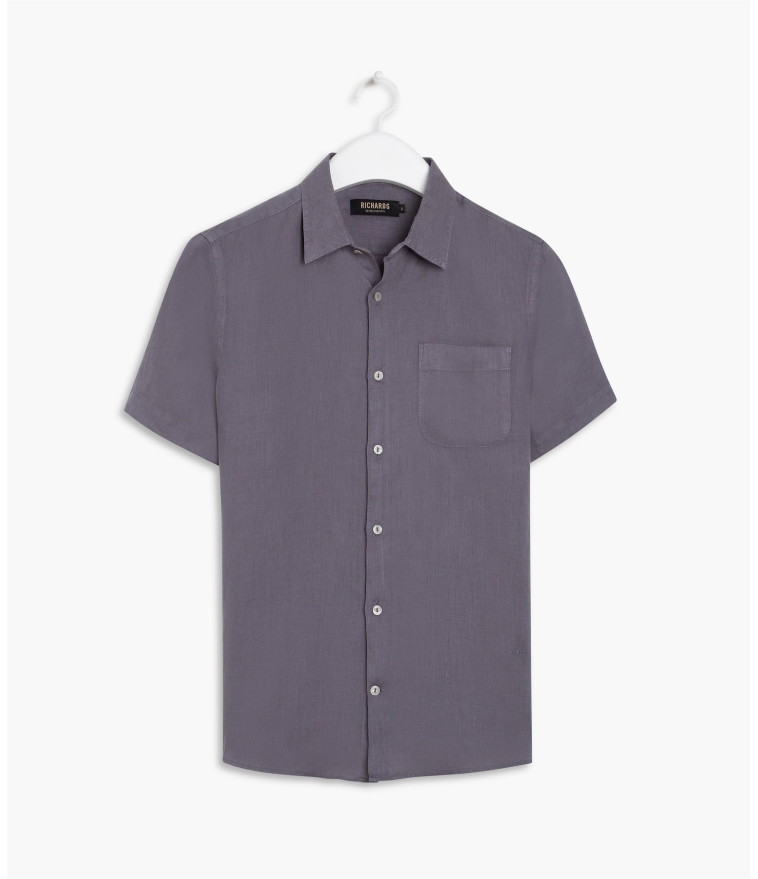 Camisa  Puro Linho    Tinturada Azul Pervante