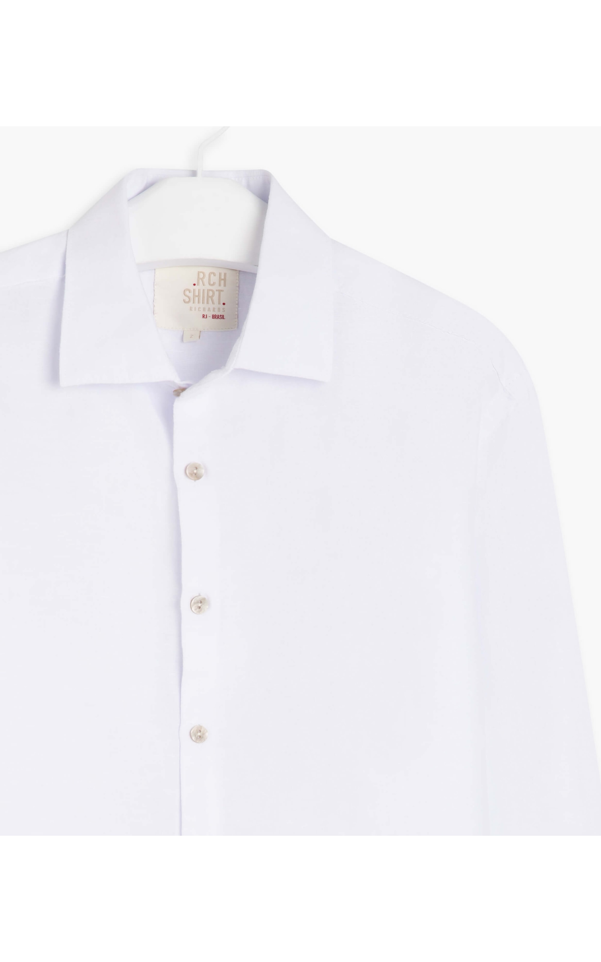 Camisa Puro Linho  Tinturada Branco