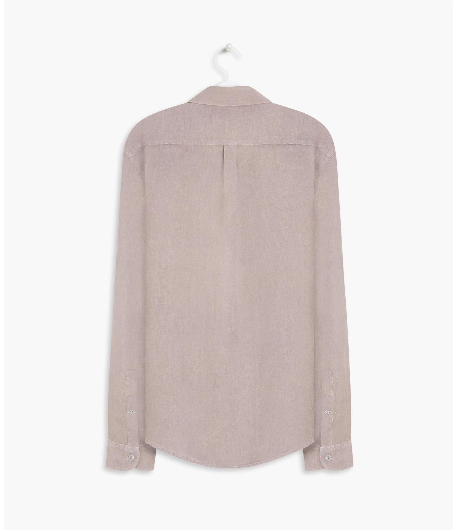 Camisa Puro Linho  Tinturada Cinza Claro