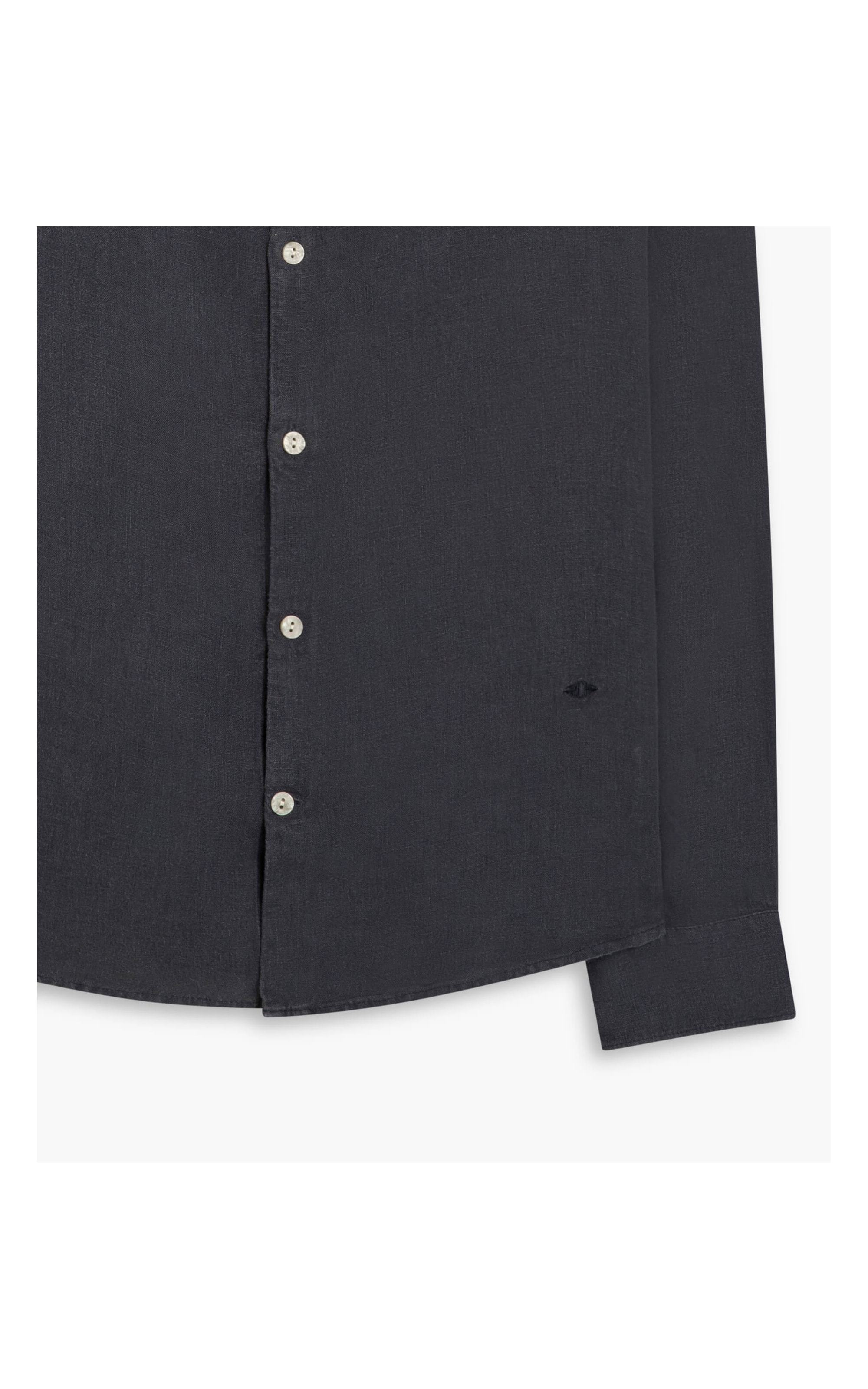 Camisa  Puro Linho  Tinturada Dark Navy