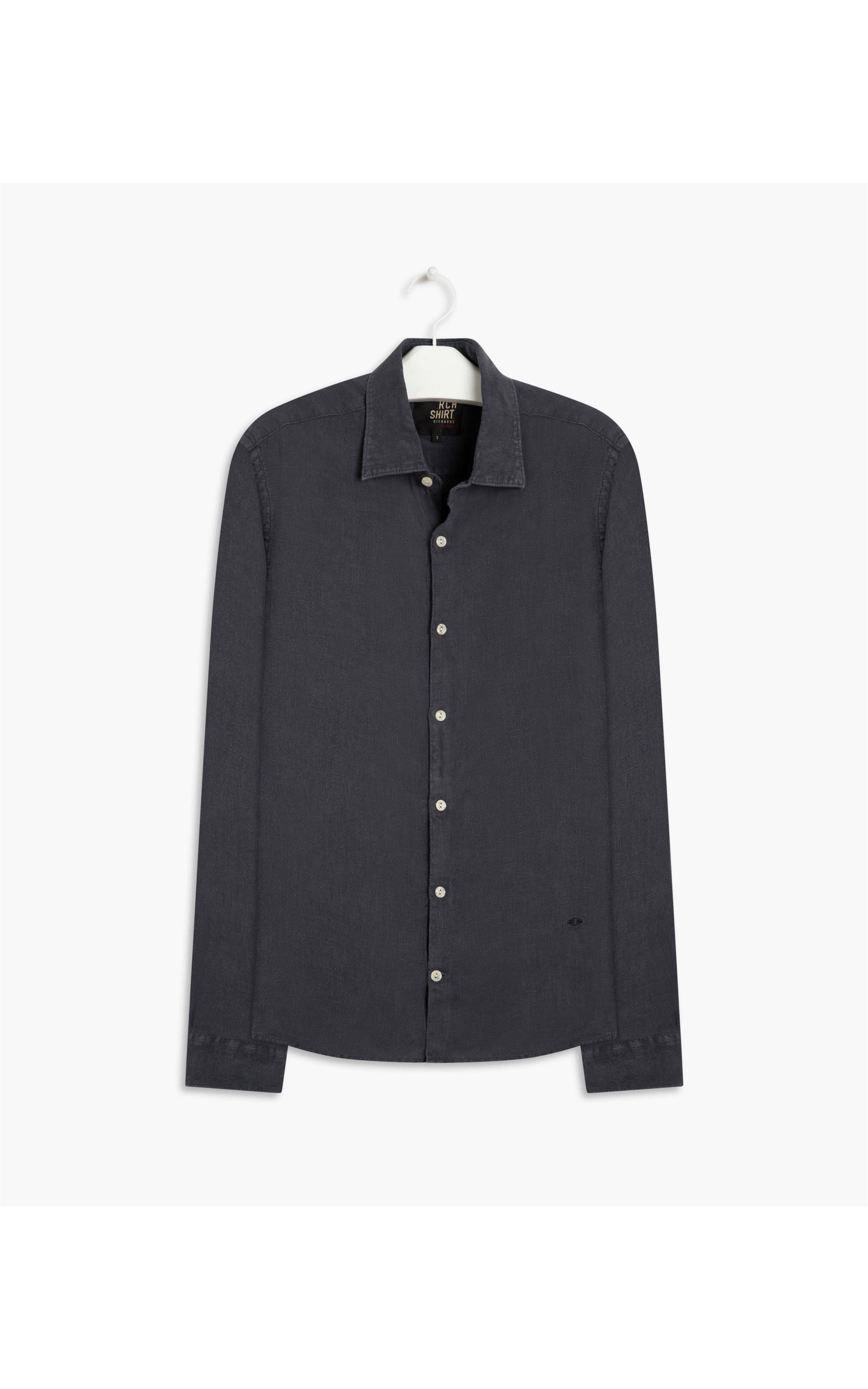 Camisa  Puro Linho  Tinturada Dark Navy
