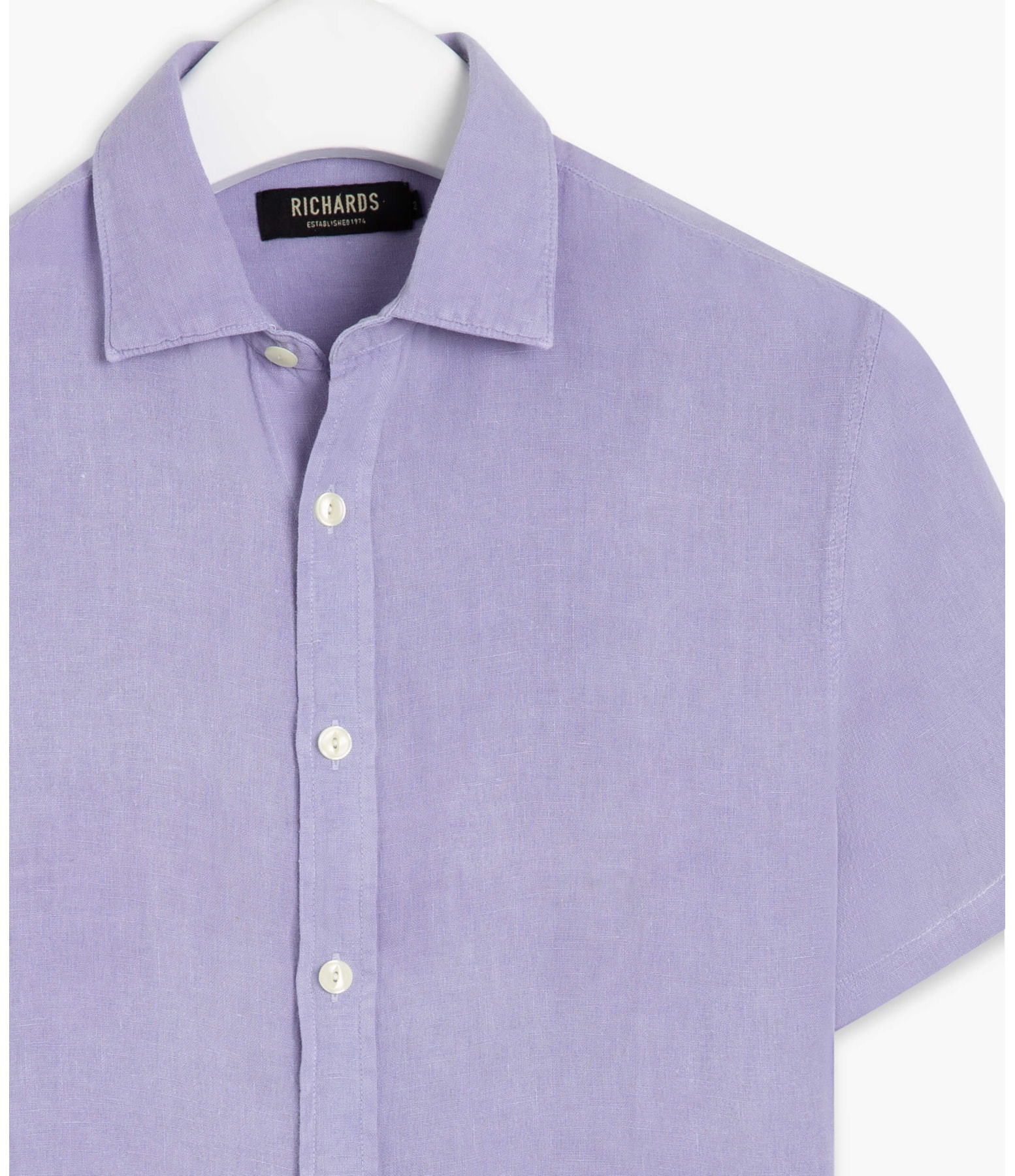 Camisa  Puro Linho  Tinturada Lavanda
