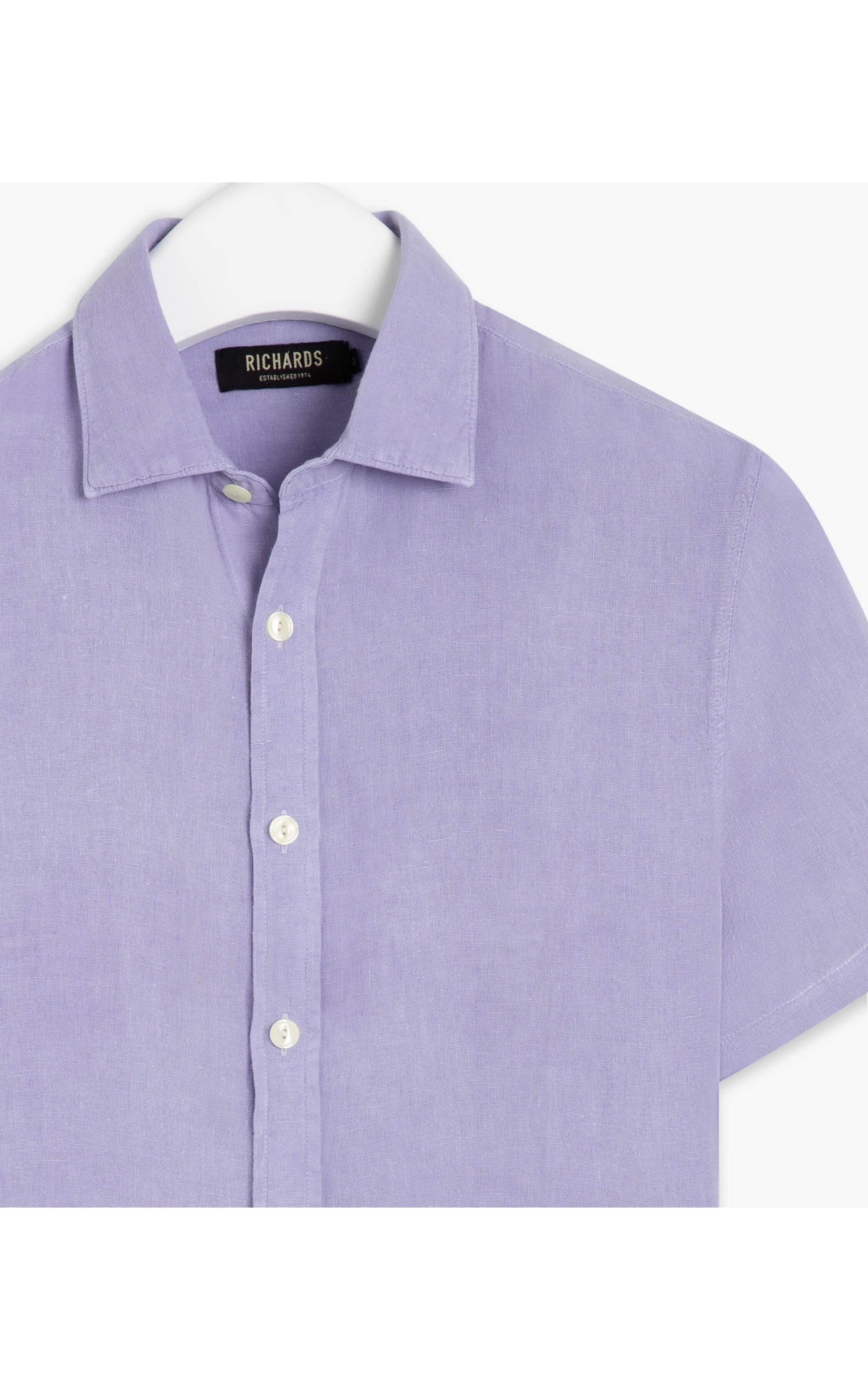 Camisa  Puro Linho  Tinturada Lavanda