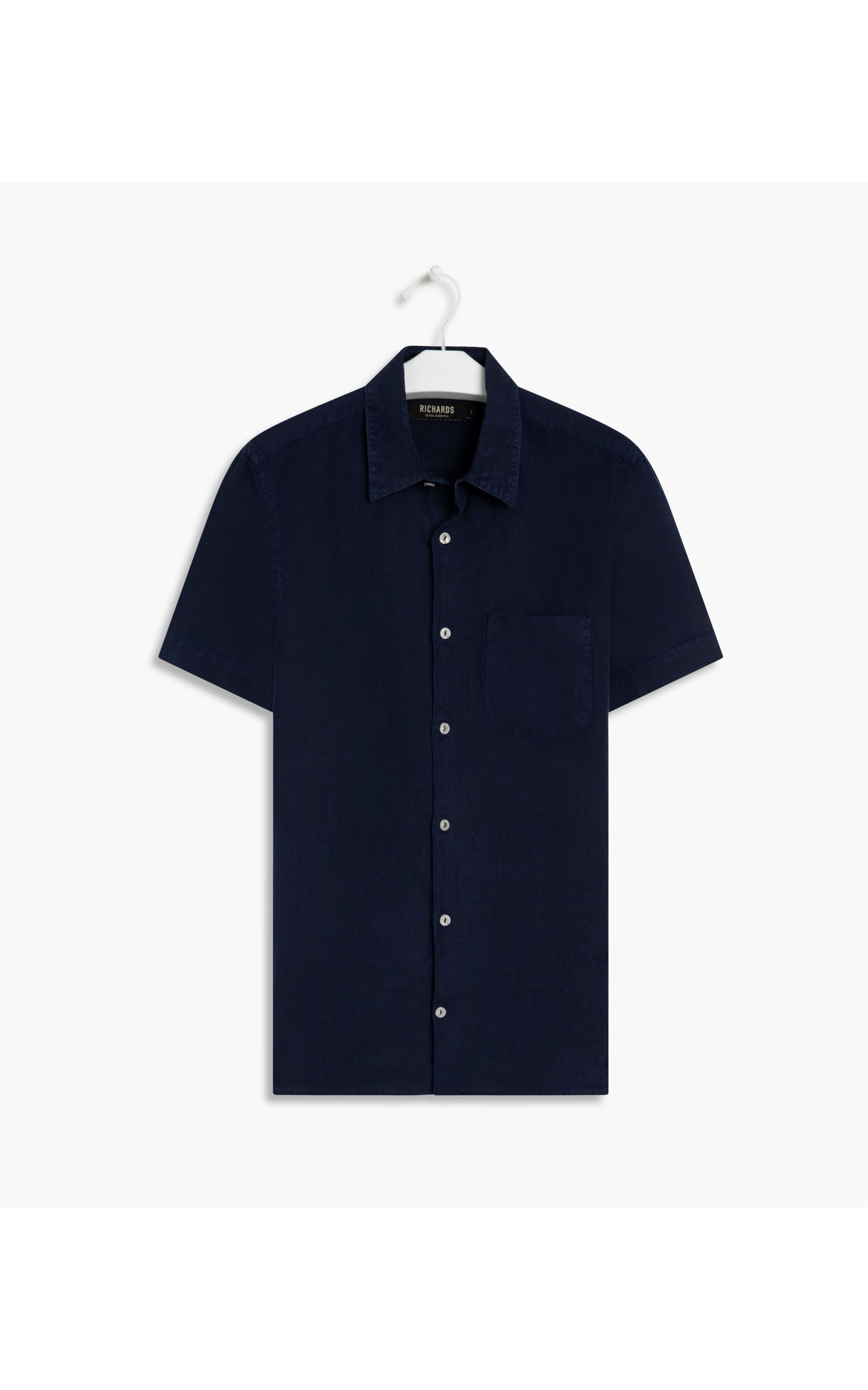 Camisa  Puro Linho  Tinturada Marinho