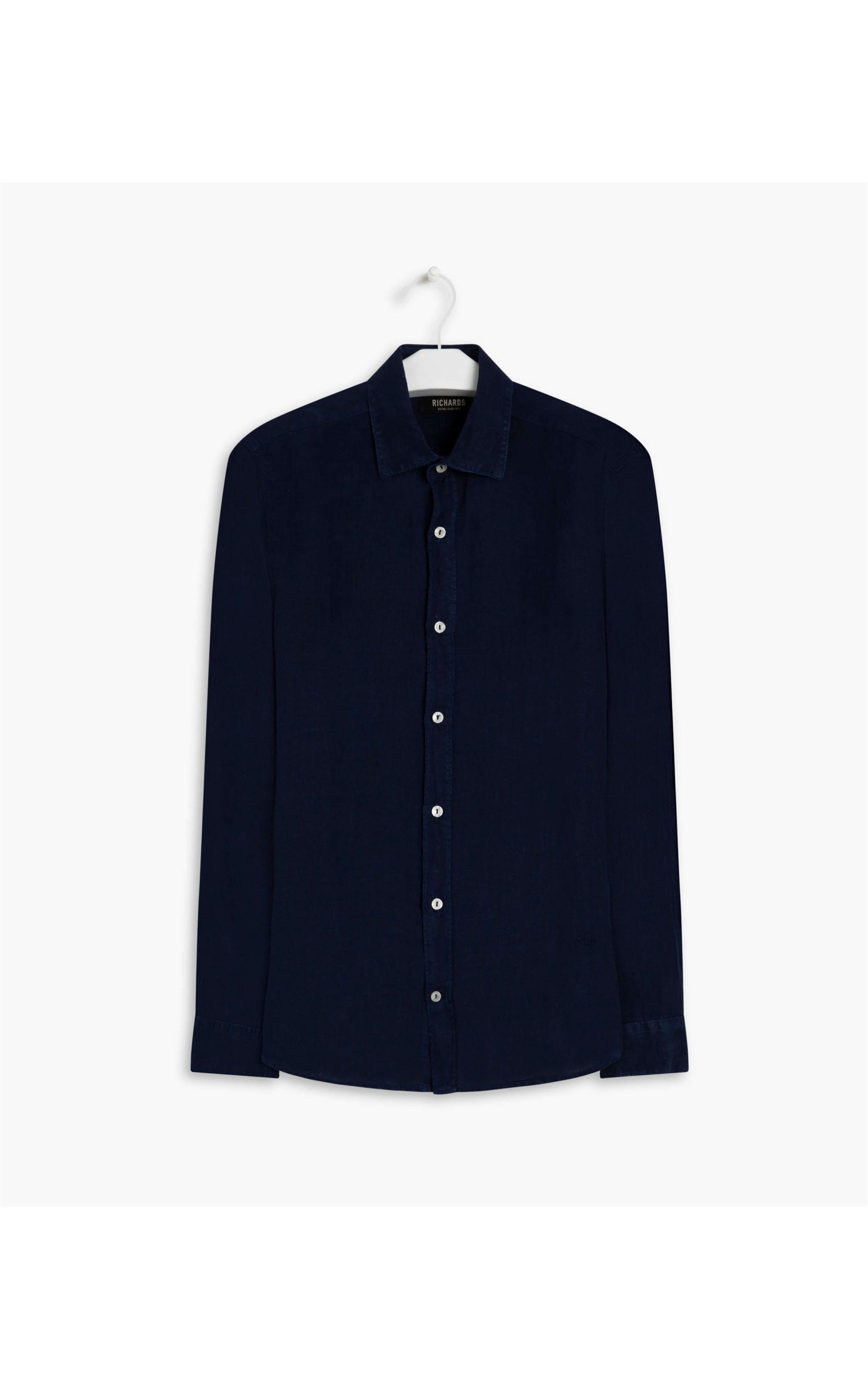 Camisa Puro Linho  Tinturada Marinho