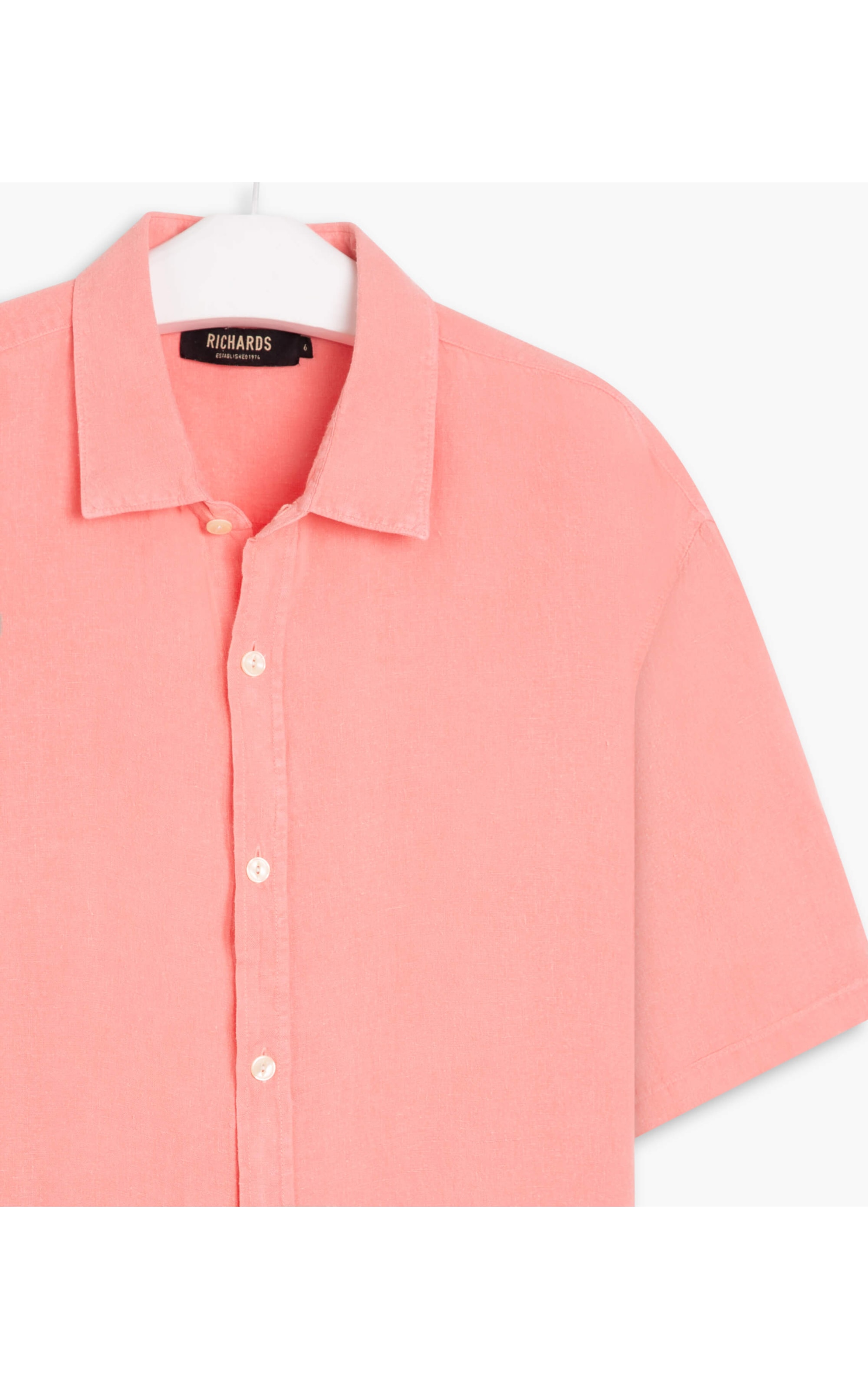 Camisa  Puro Linho  Tinturada Melancia