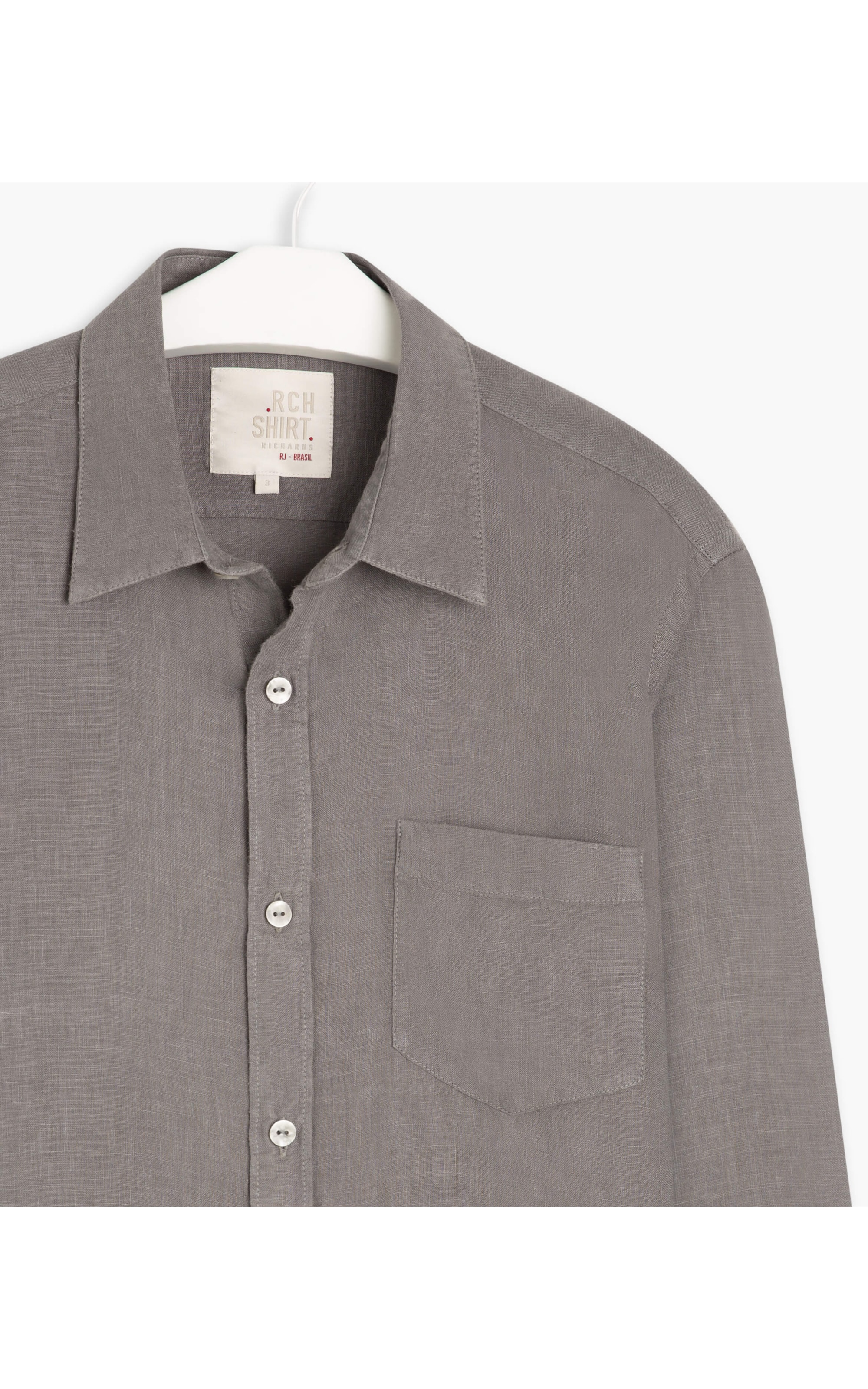 Camisa  Puro Linho  Tinturada  Old Purple