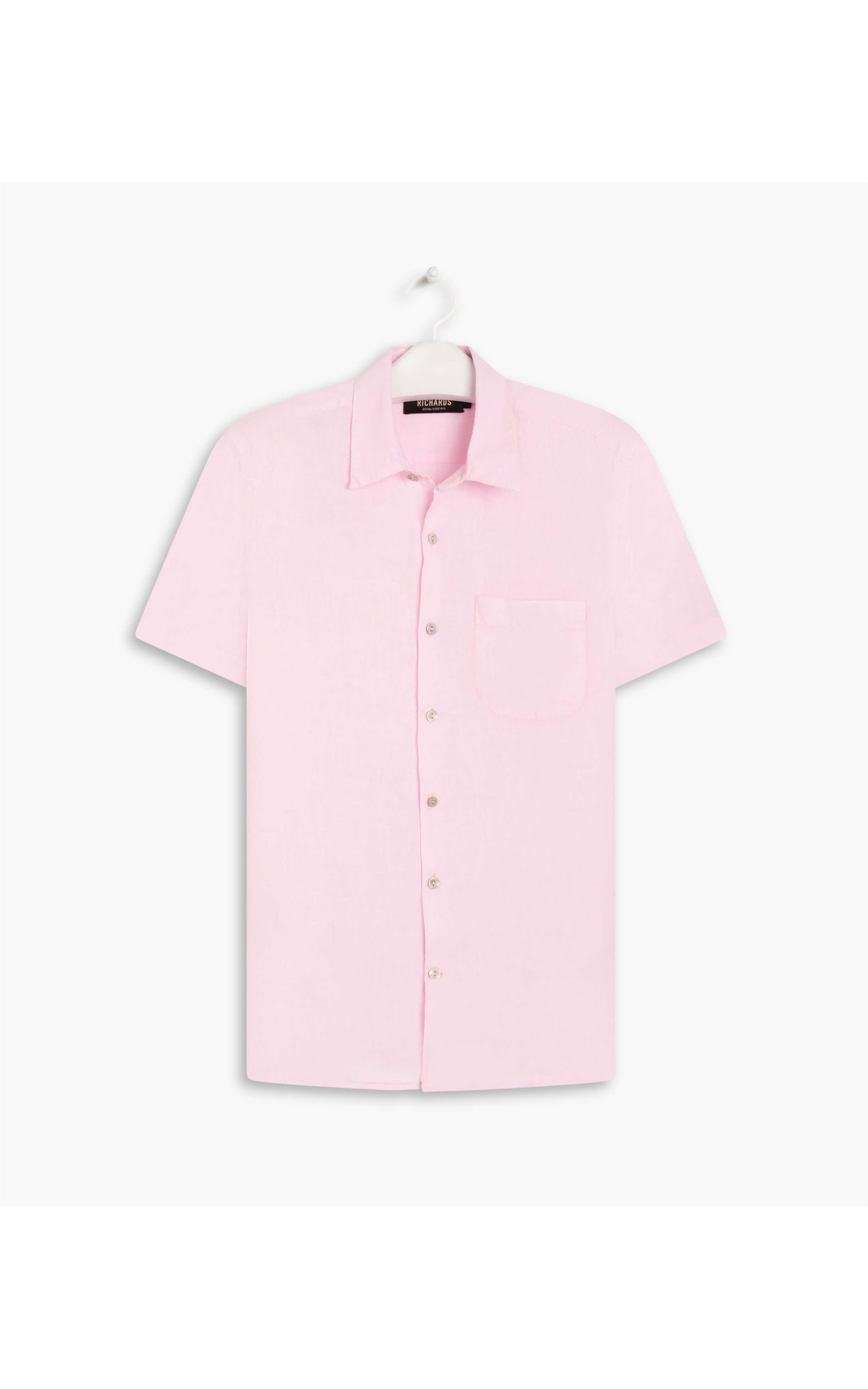 Camisa  Puro Linho  Tinturada Rosa