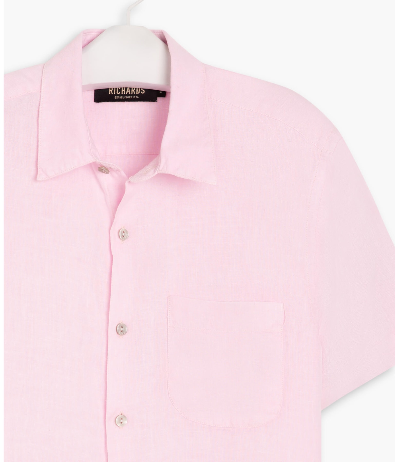 Camisa  Puro Linho  Tinturada Rosa